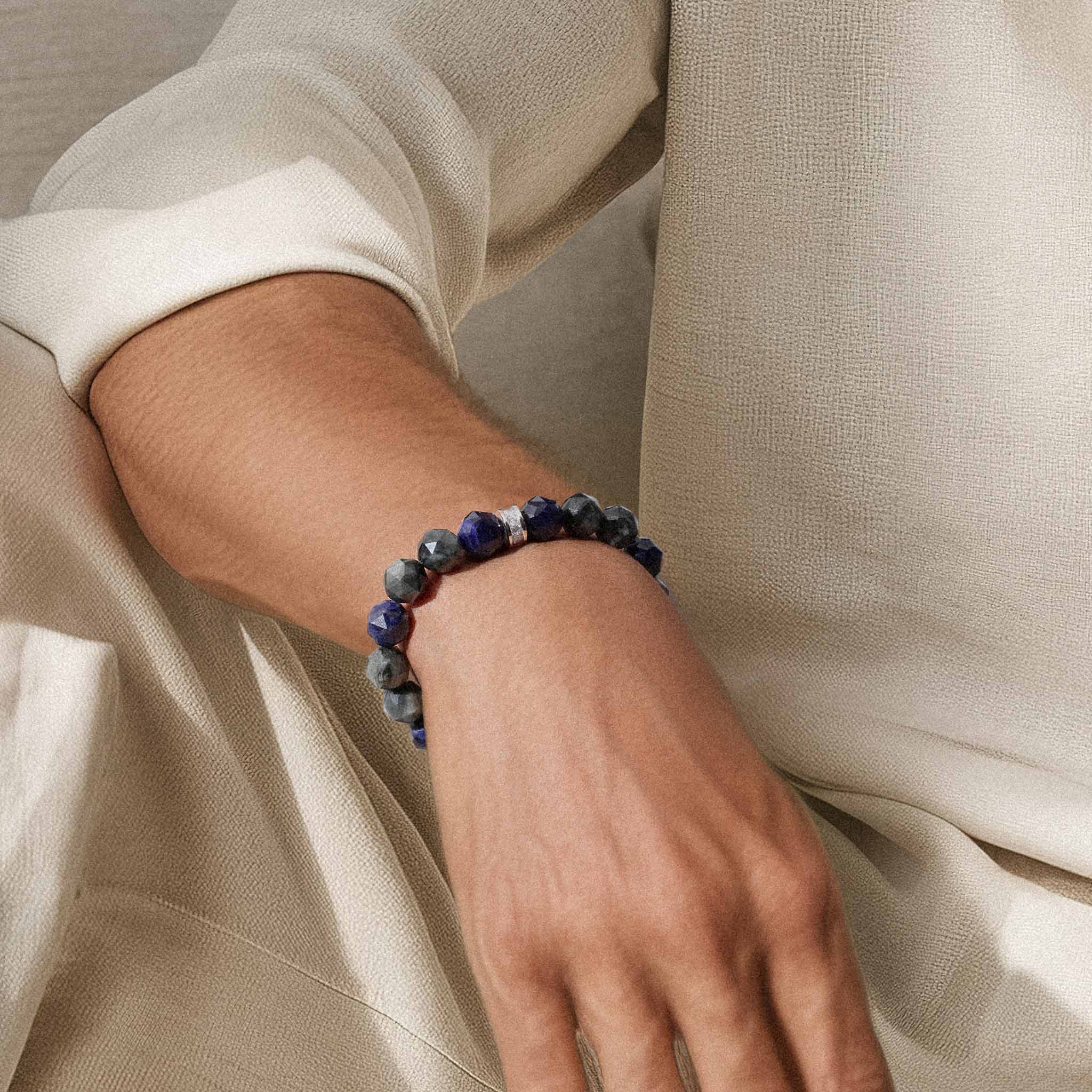 Gray Hawk’s Eye Sodalite Falcon Bracelet Bracelets AWNL 
