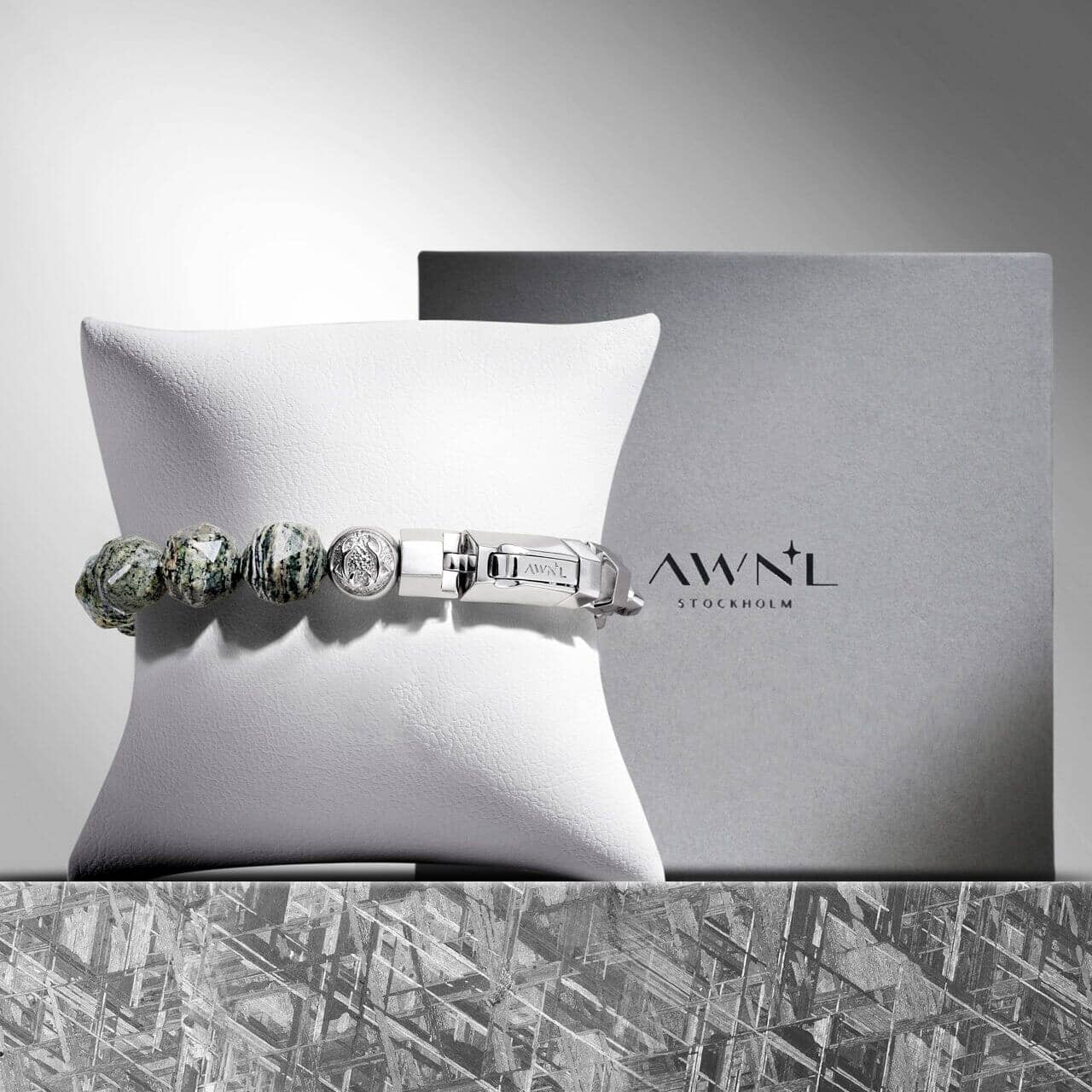 Green Zebra Jasper Half-Chain Bracelet Bracelets AWNL 