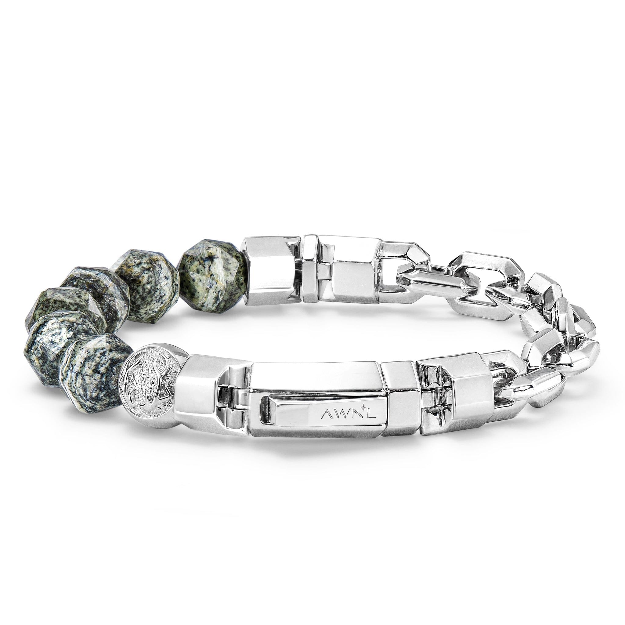 Green Zebra Jasper Half-Chain Bracelet Bracelets AWNL 