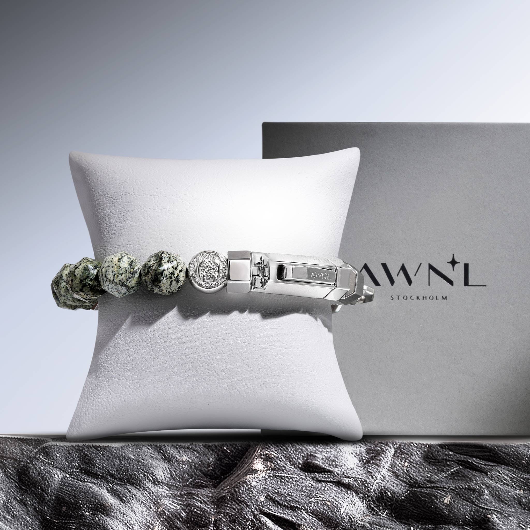Green Zebra Jasper Half-Chain Bracelet Bracelets AWNL 