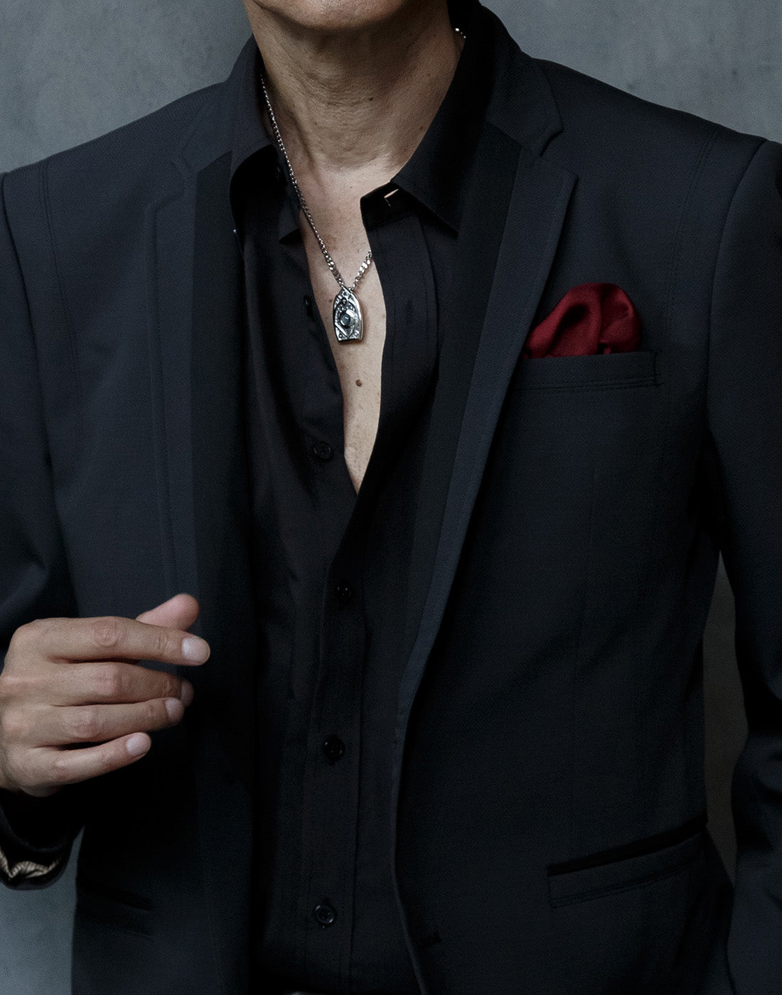 Grey Hawk Eye Tiwaz Rune Moving Ball Pendant Necklace | AWNL Stockholm