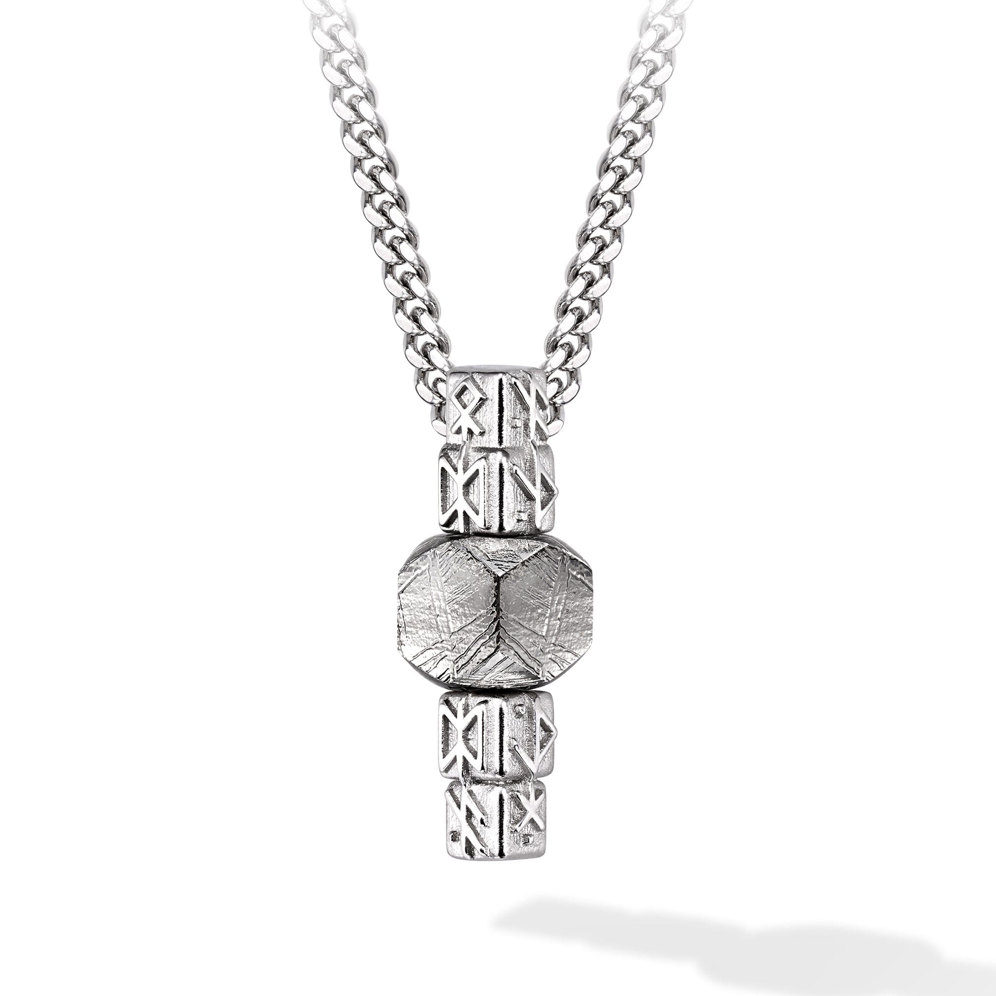 Gungnir Bind Rune Necklace Meteorite Necklaces AWNL Silver Set 55cm 