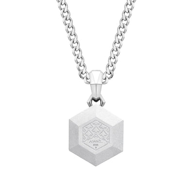 Hawk Eye Hexagonal Necklace Necklaces AWNL 