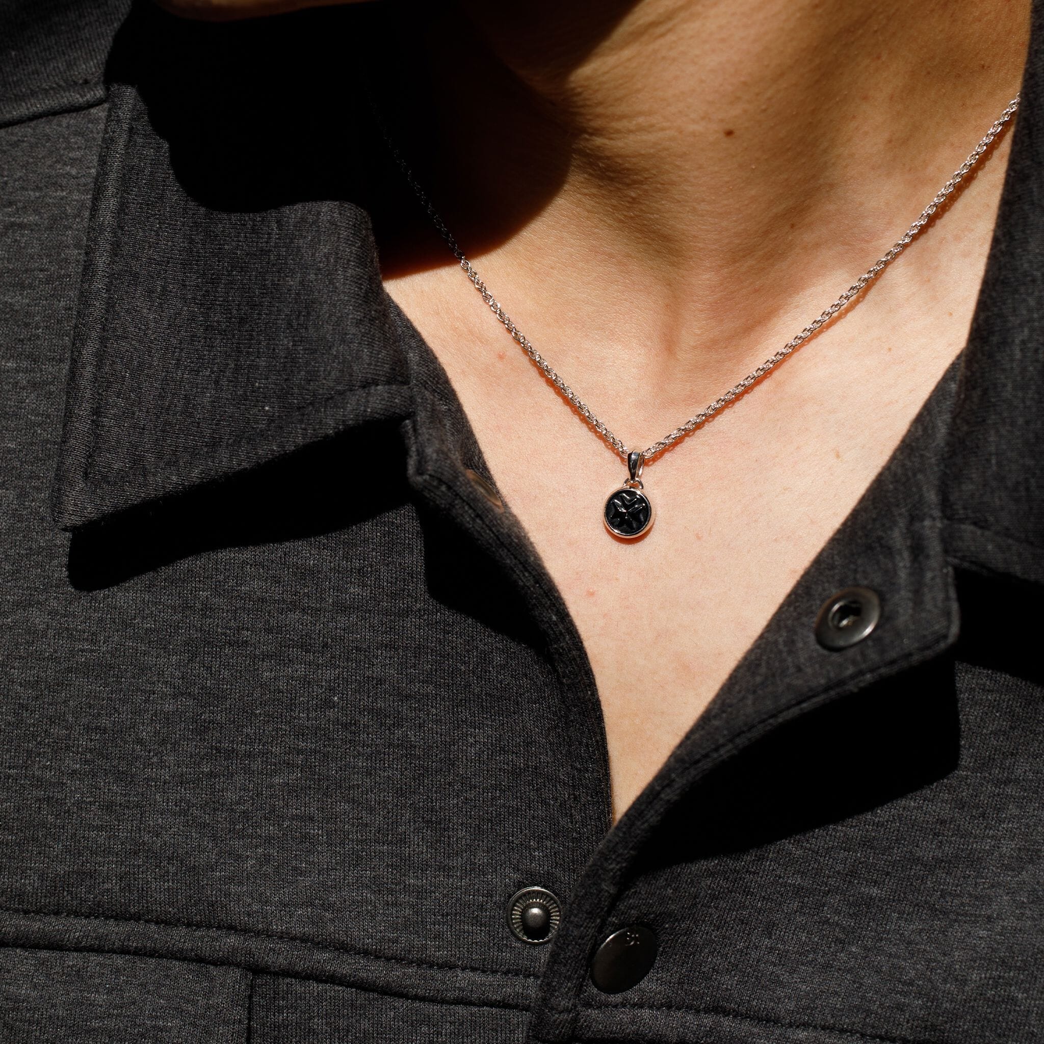 Maltese Cross Rope Necklace Hawk Eye Necklaces AWNL 