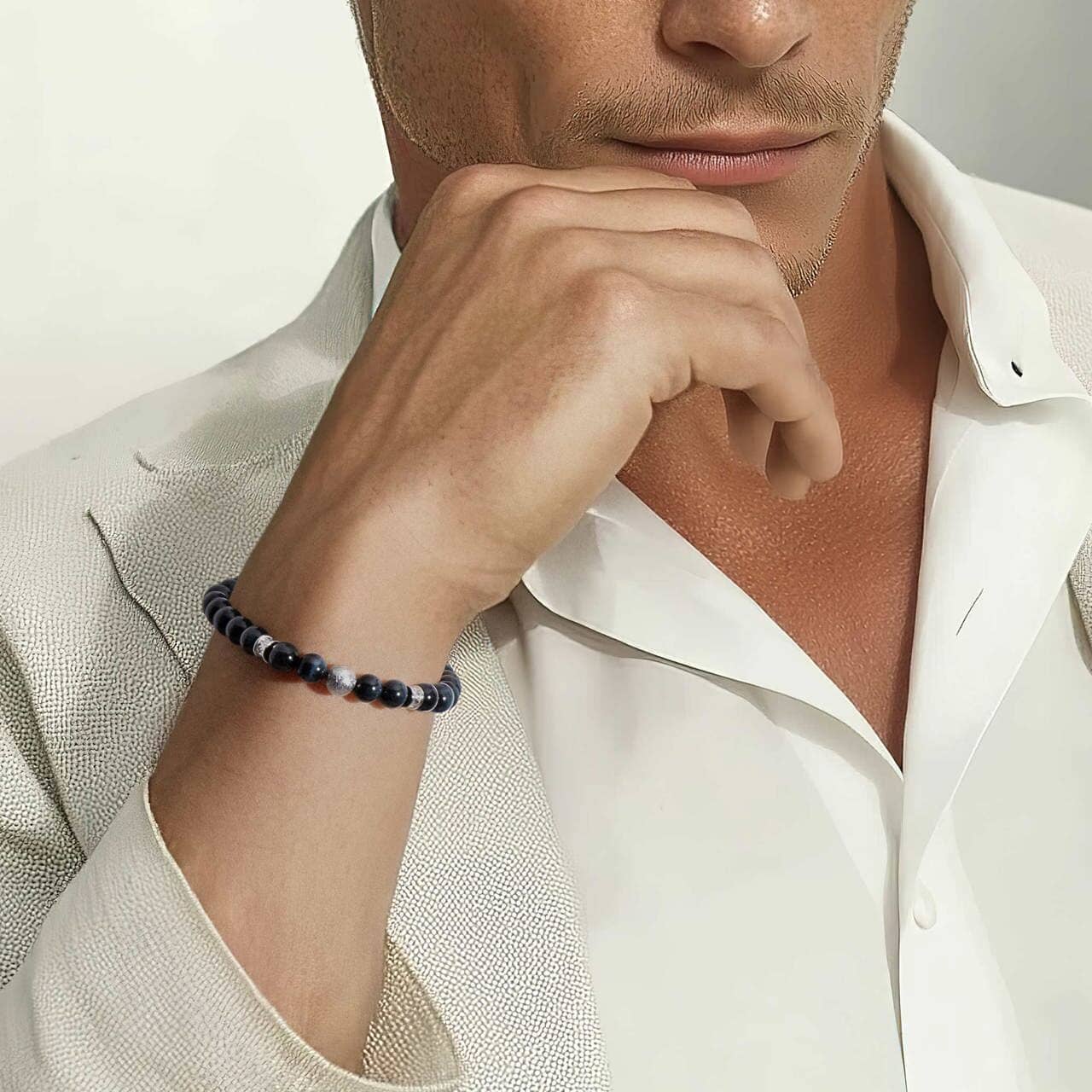 Hawk Eye & Meteorite Rune 6mm Bracelet Bracelets AWNL 
