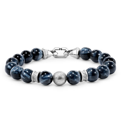 Flex-Lock Rune Bracelet Meteorite & Hawk Eye /M