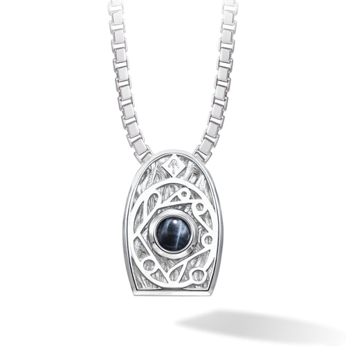 Hawk Eye Tiwaz Rune Pendant Necklace Necklaces AWNL 