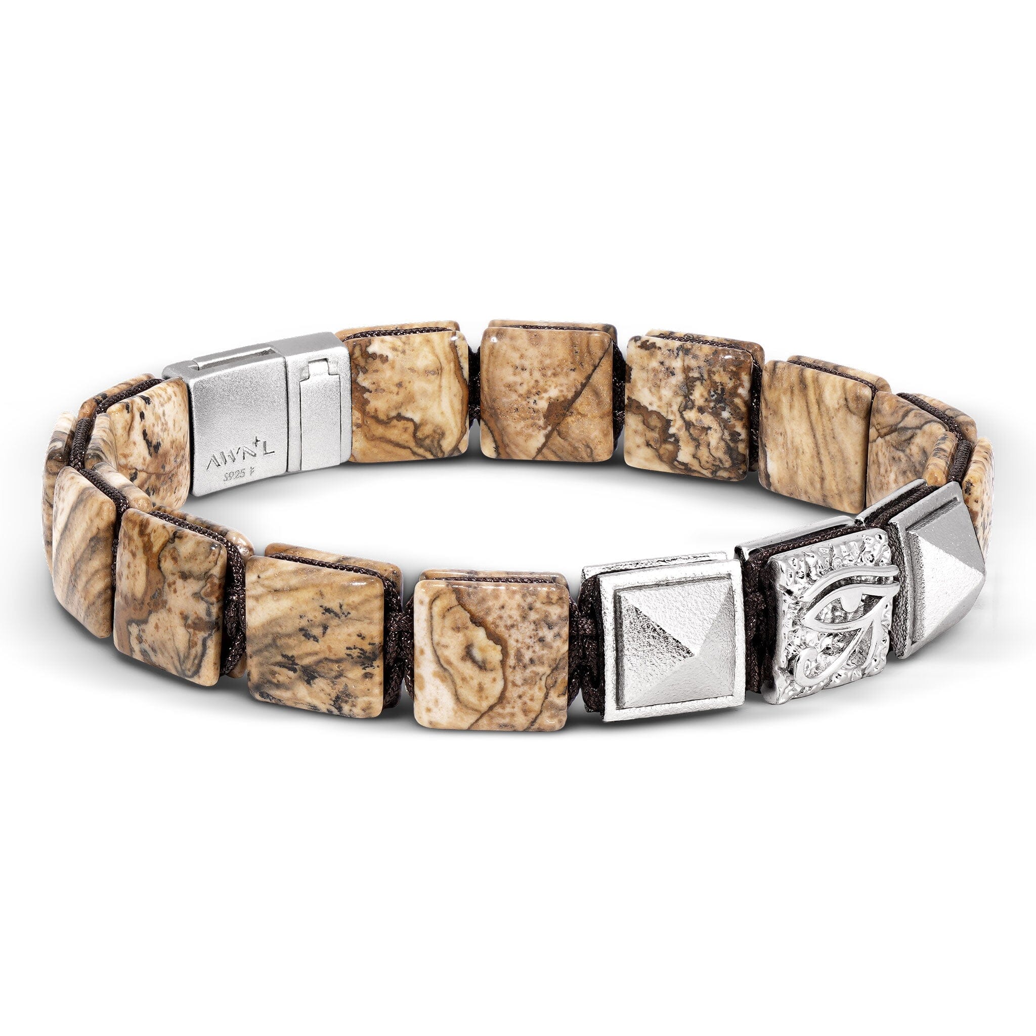 Horus Eye Mag-lock Bracelet Picture Jasper Bracelets AWNL 