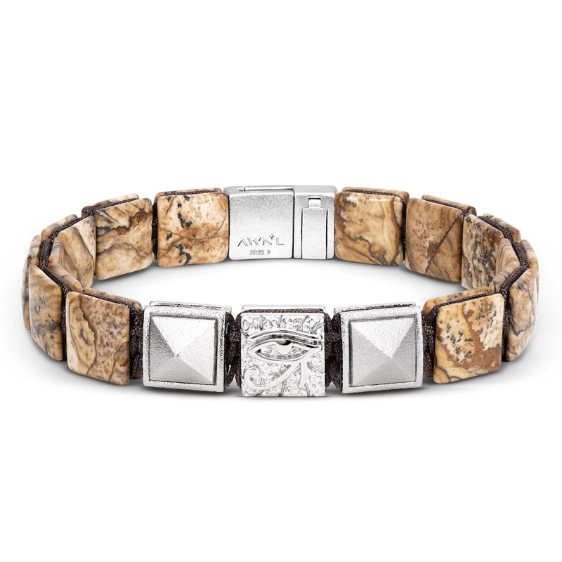 Horus Eye Mag-lock Bracelet Picture Jasper