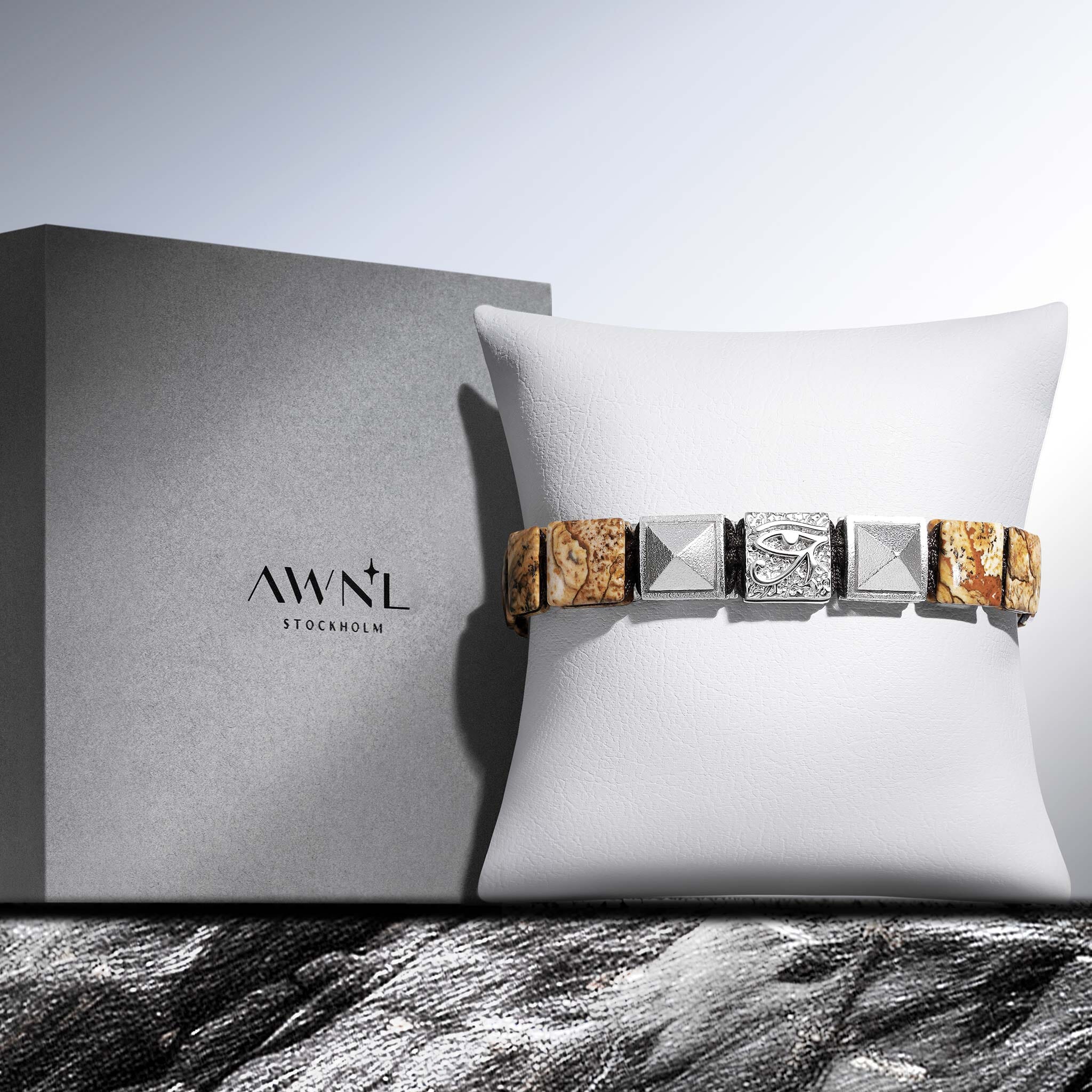 Horus Eye Magnetic Bracelet Picture Jasper (コピー) Bracelets AWNL 