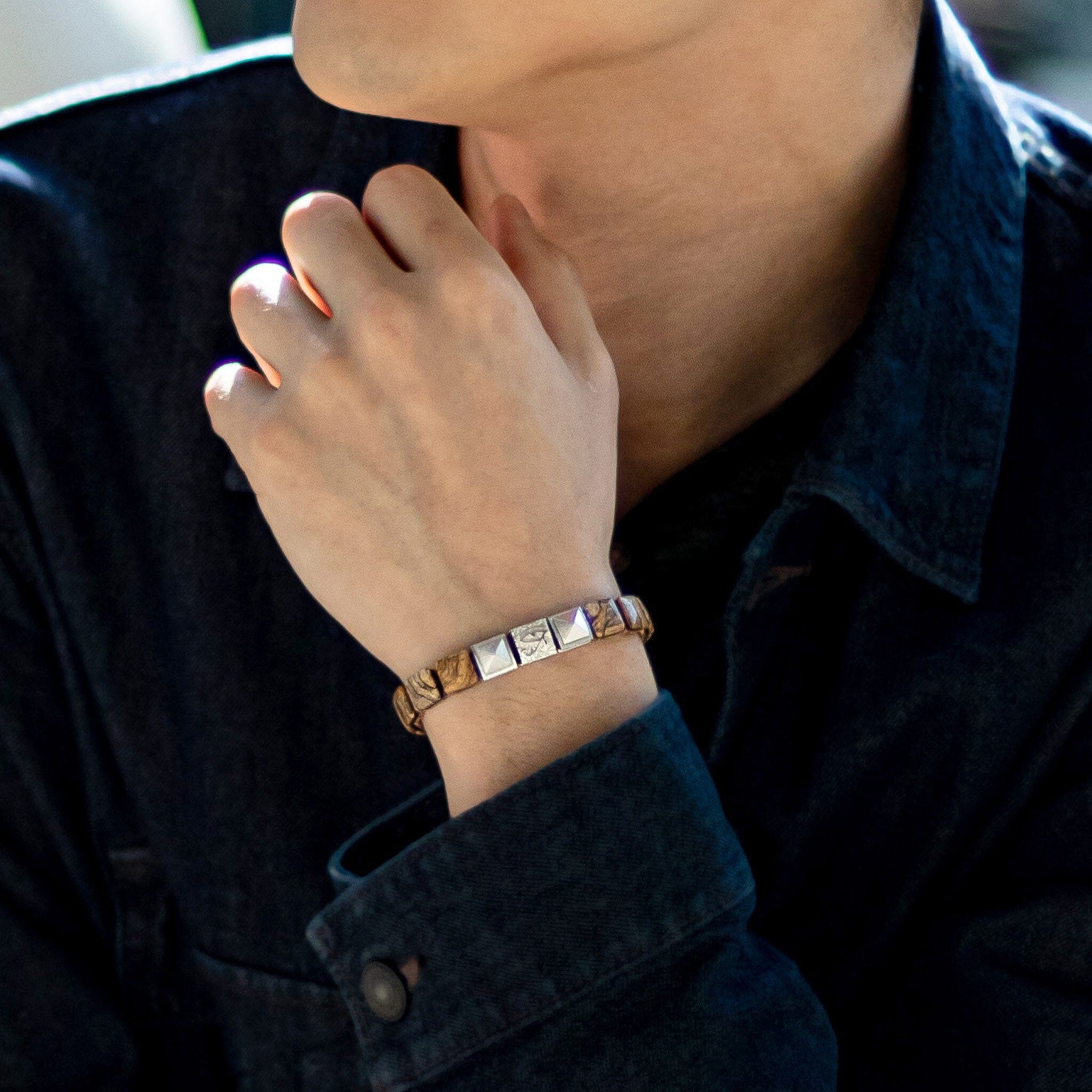 Horus Eye Magnetic Bracelet Picture Jasper (コピー) Bracelets AWNL 