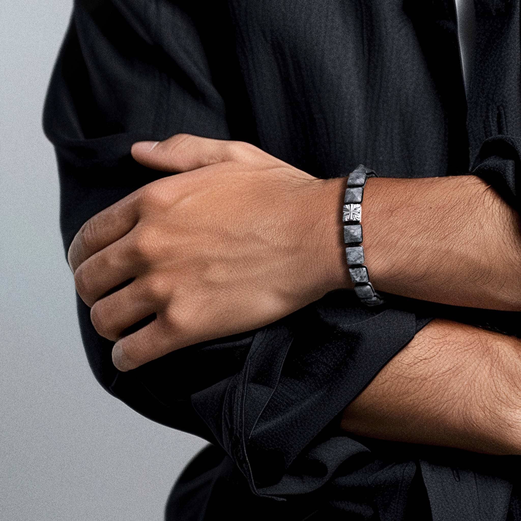 Knight Cross Magnetic Clasp Bracelet Picasso Jasper (コピー) Bracelets AWNL 