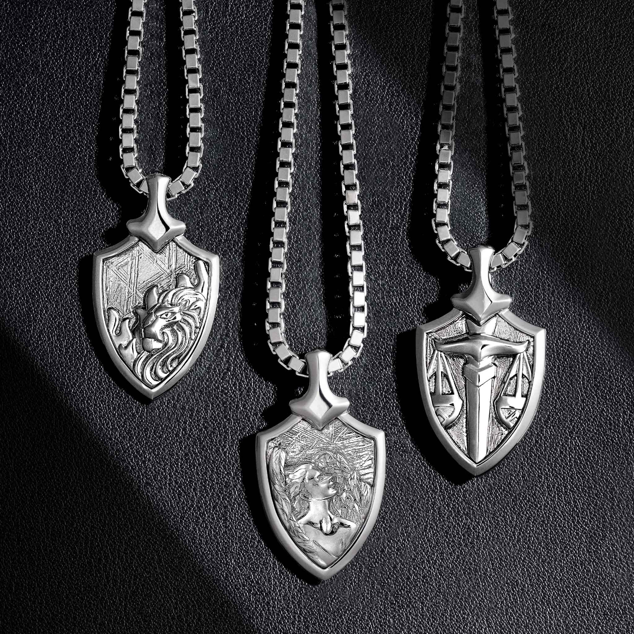 Libra Zodiac Meteorite Necklace Necklaces AWNL 