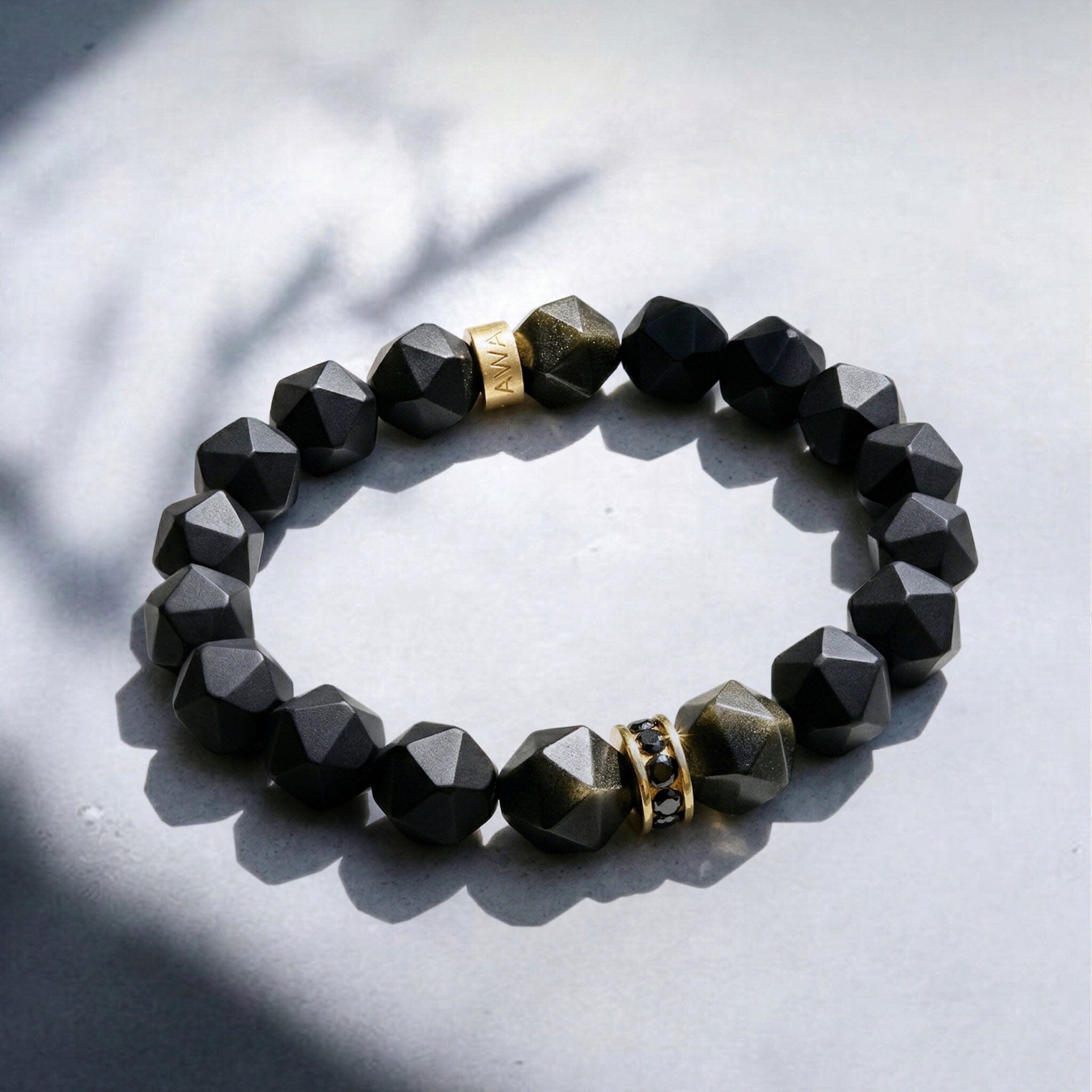 Mars Bracelet Onyx & Golden Obsidian Bracelets AWNL 