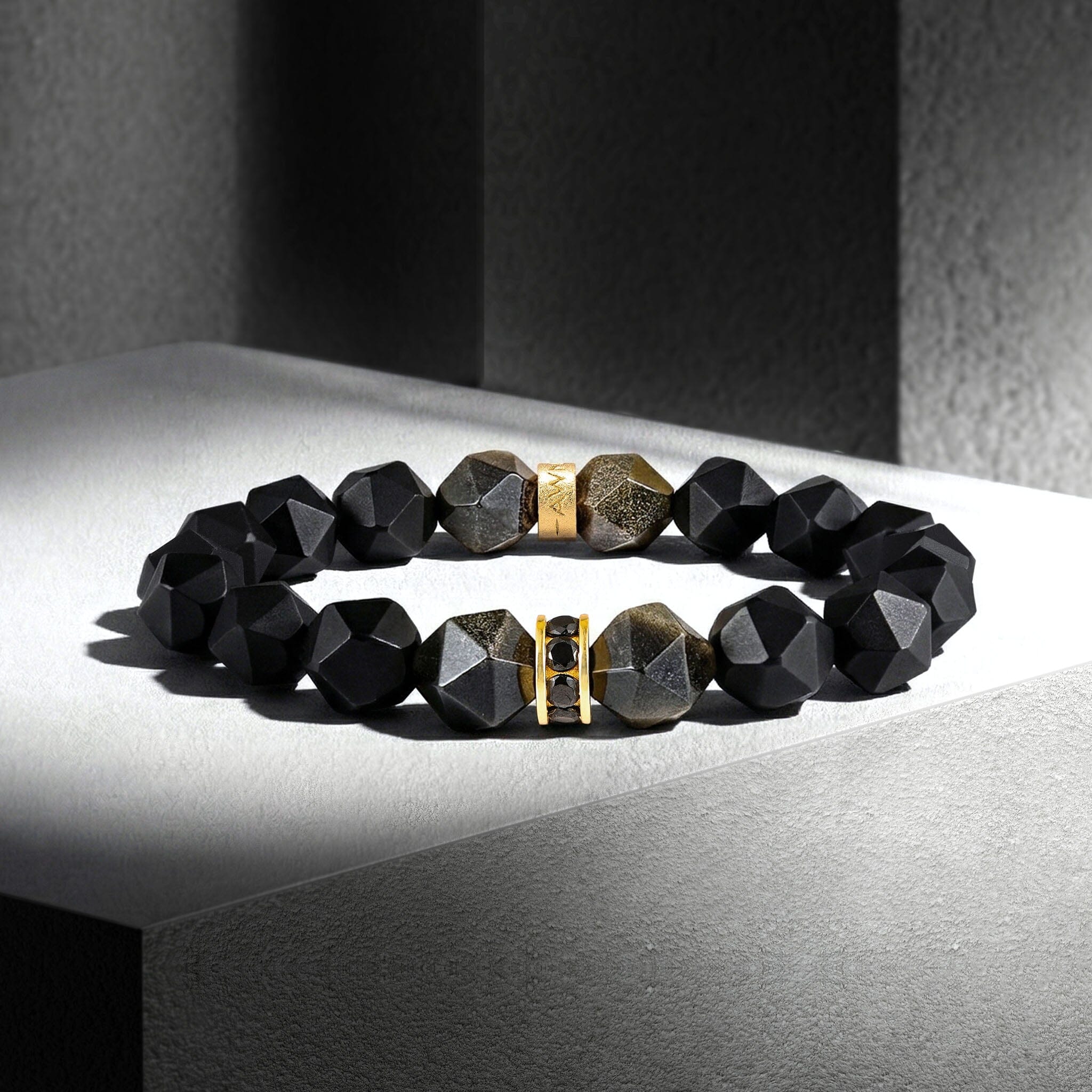 Mars Bracelet Onyx & Golden Obsidian Bracelets AWNL 