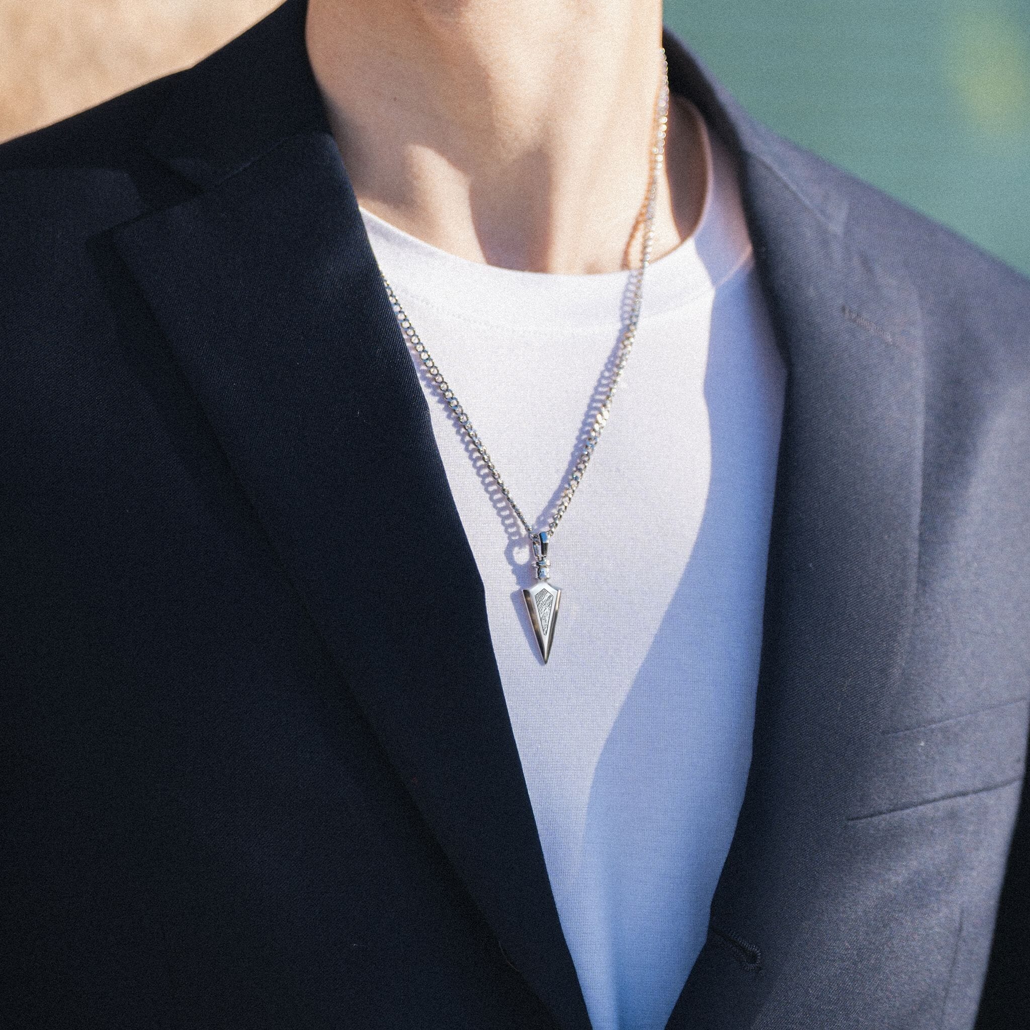 Rune Arrowhead Necklace Meteorite Necklaces AWNL 