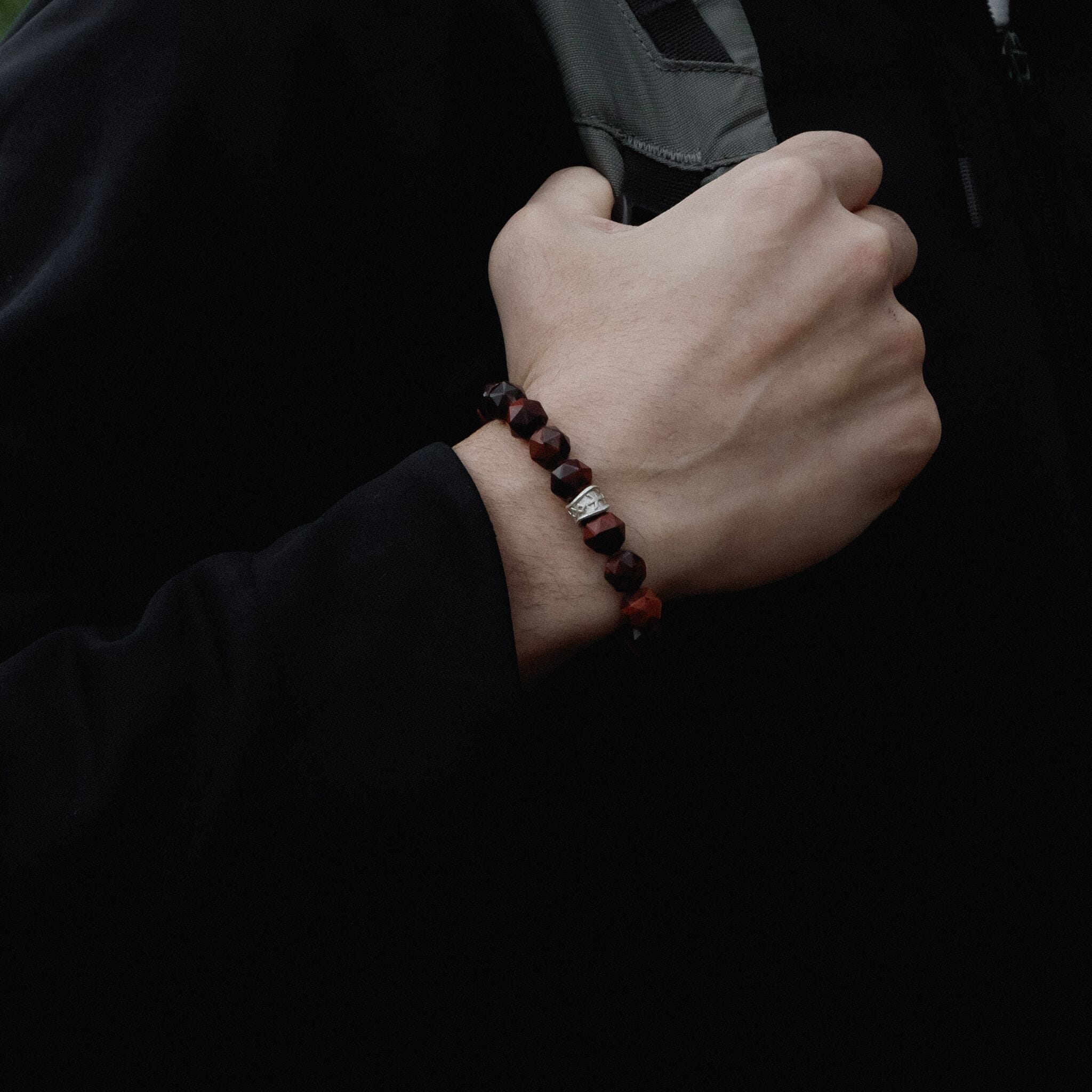 Algiz Bracelet Red Tiger Eye Bracelets AWNL 