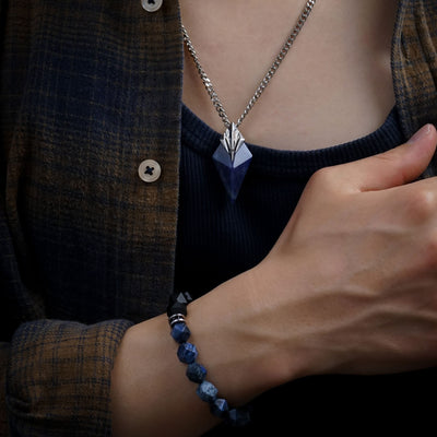 Trident Necklace Sodalite / L Necklaces AWNL 