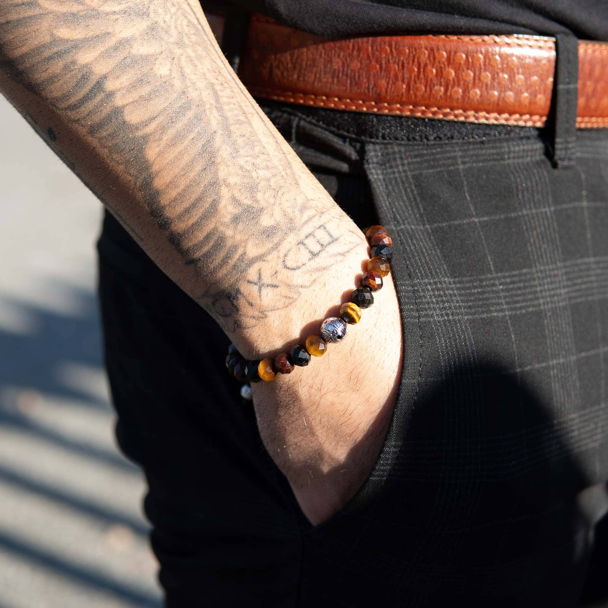 Nazar Bracelet Multicolor Tiger Eye Bracelets AWNL 