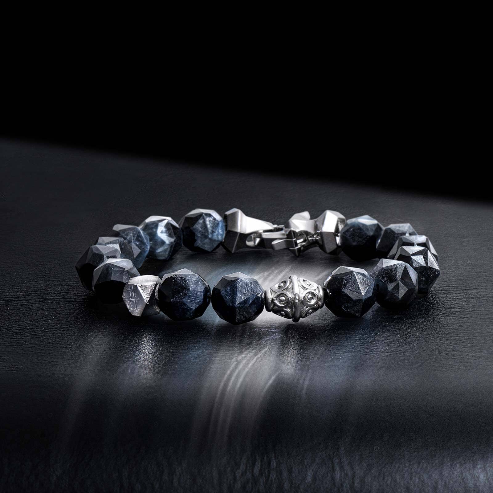 Discover AWNL Meteorite Stretch Bracelets with Hawk Eye Beads