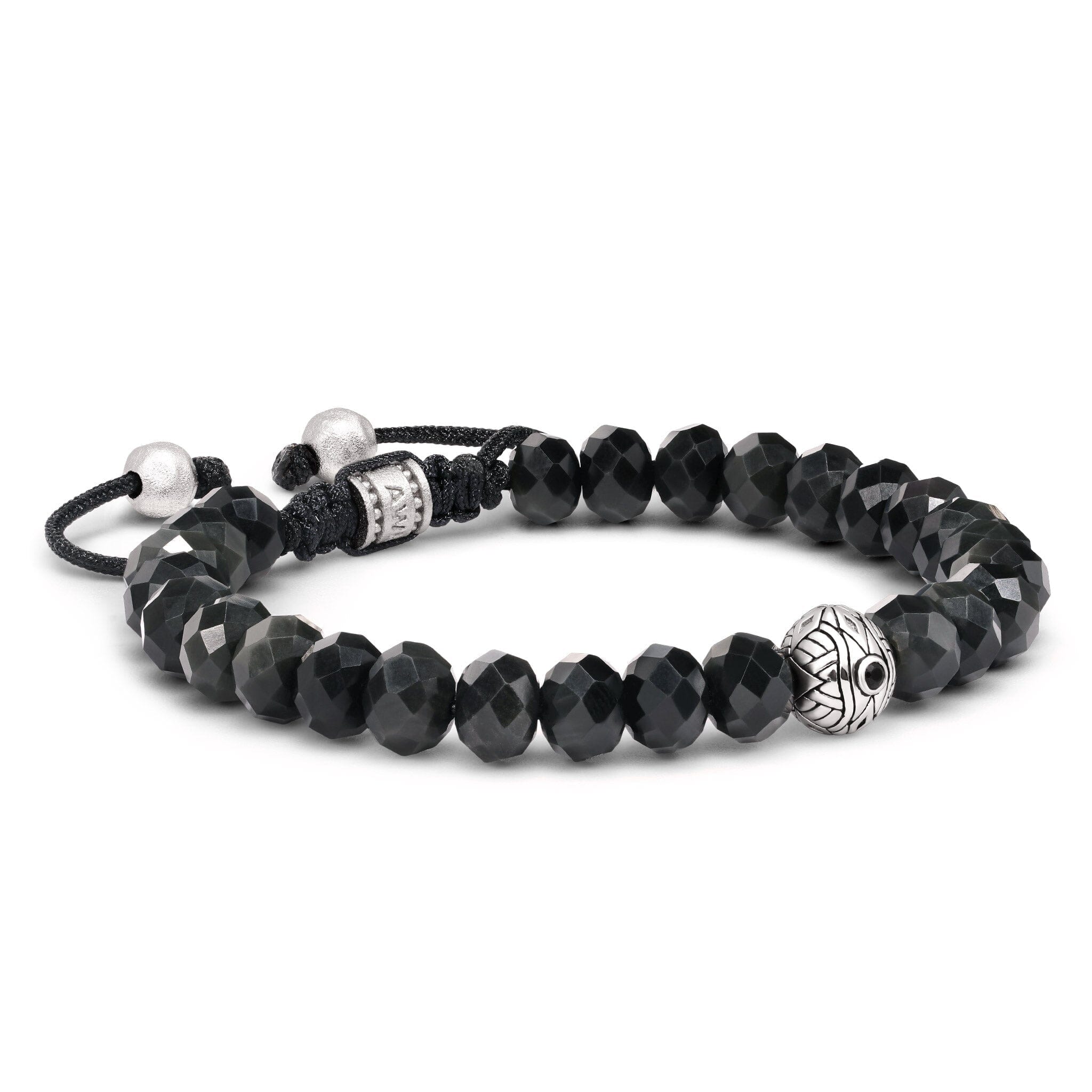 Obsidian Evil Eye Macrame Bracelet Bracelets AWNL 