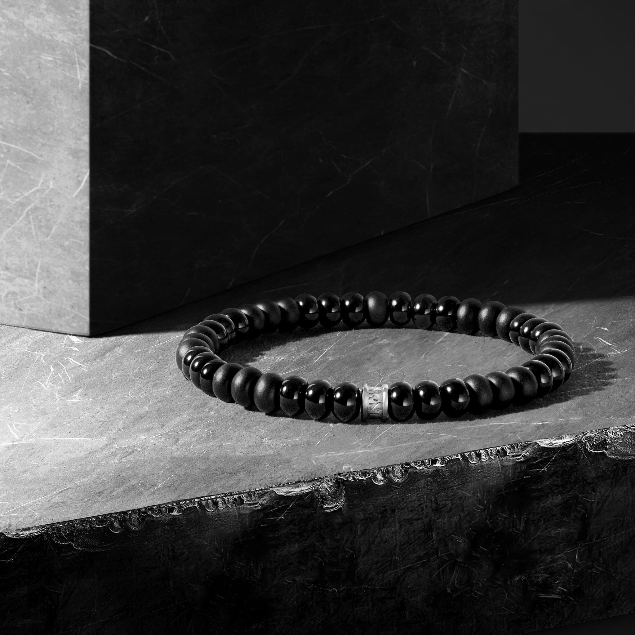 Onyx Rune Rondel Bracelet Bracelets AWNL 