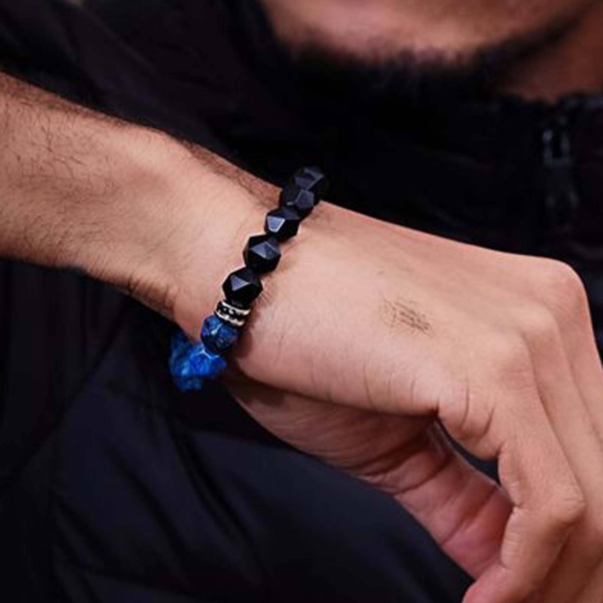 Poseidon Bracelet Onyx & Dumortierite Bracelets AWNL 