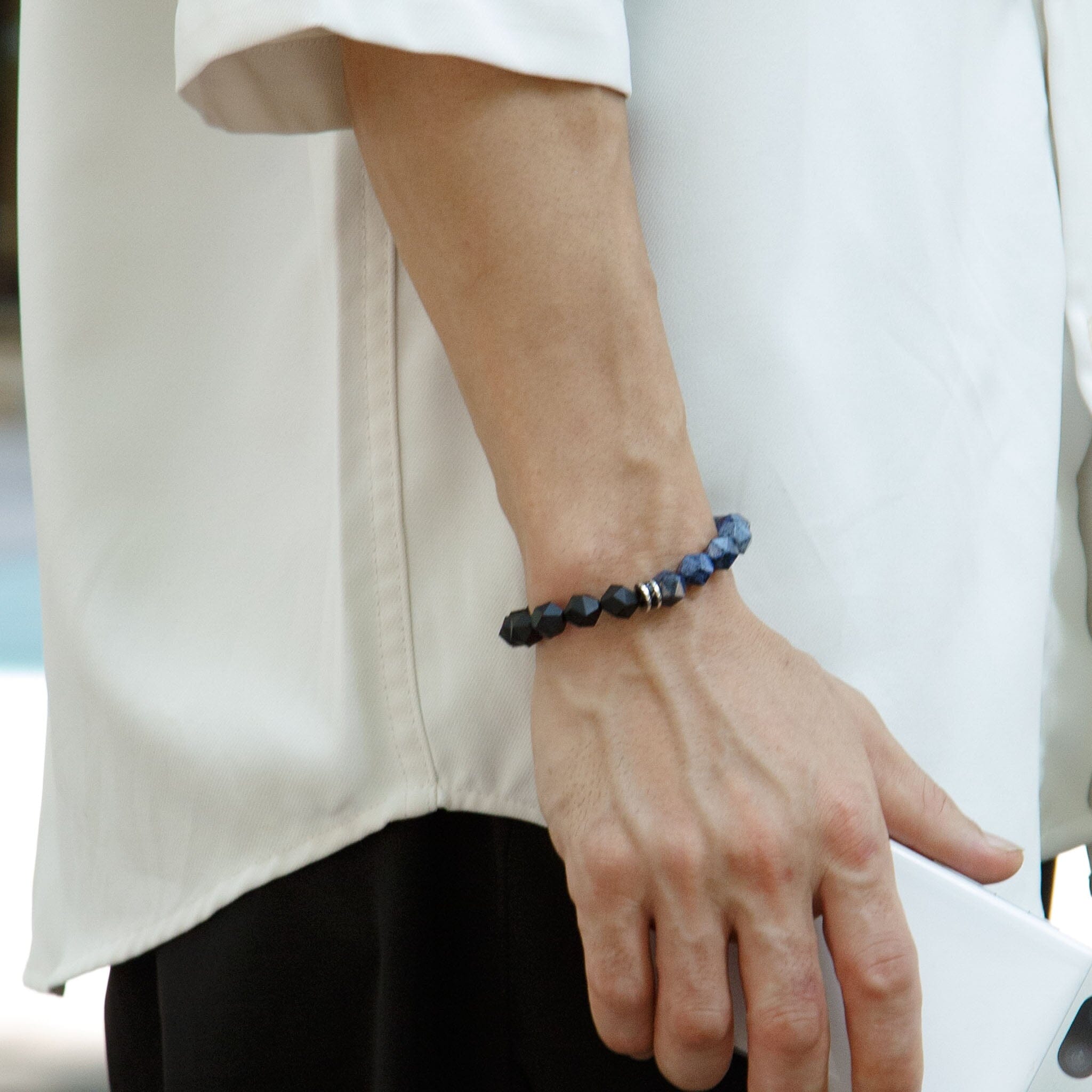 Poseidon Bracelet Onyx & Dumortierite Bracelets AWNL 