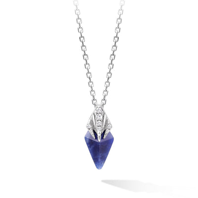 Trident Necklace Sodalite Pavé
