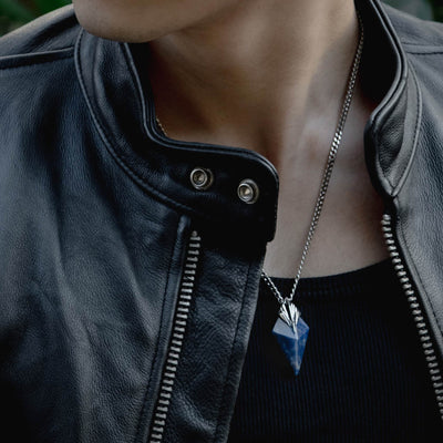 Poseidon Trident Sodalite Necklace Necklaces AWNL 