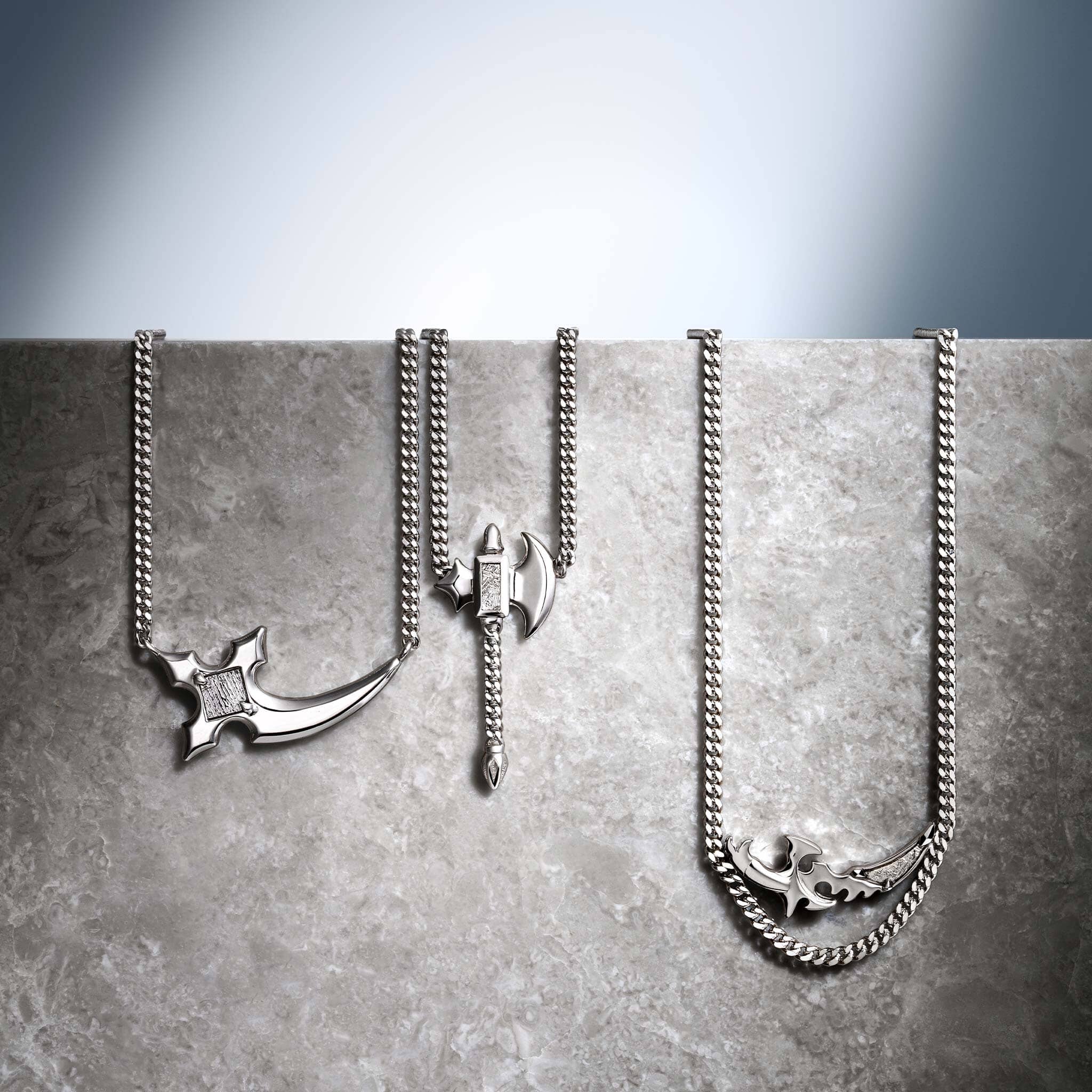 Ritual Axe Curb Necklace Meteorite Necklaces AWNL 