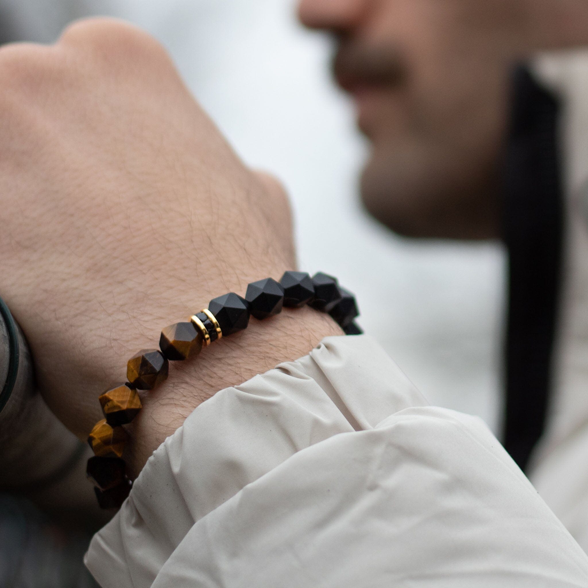 Roaring Tiger Bracelet Onyx & Tiger Eye Bracelets AWNL 