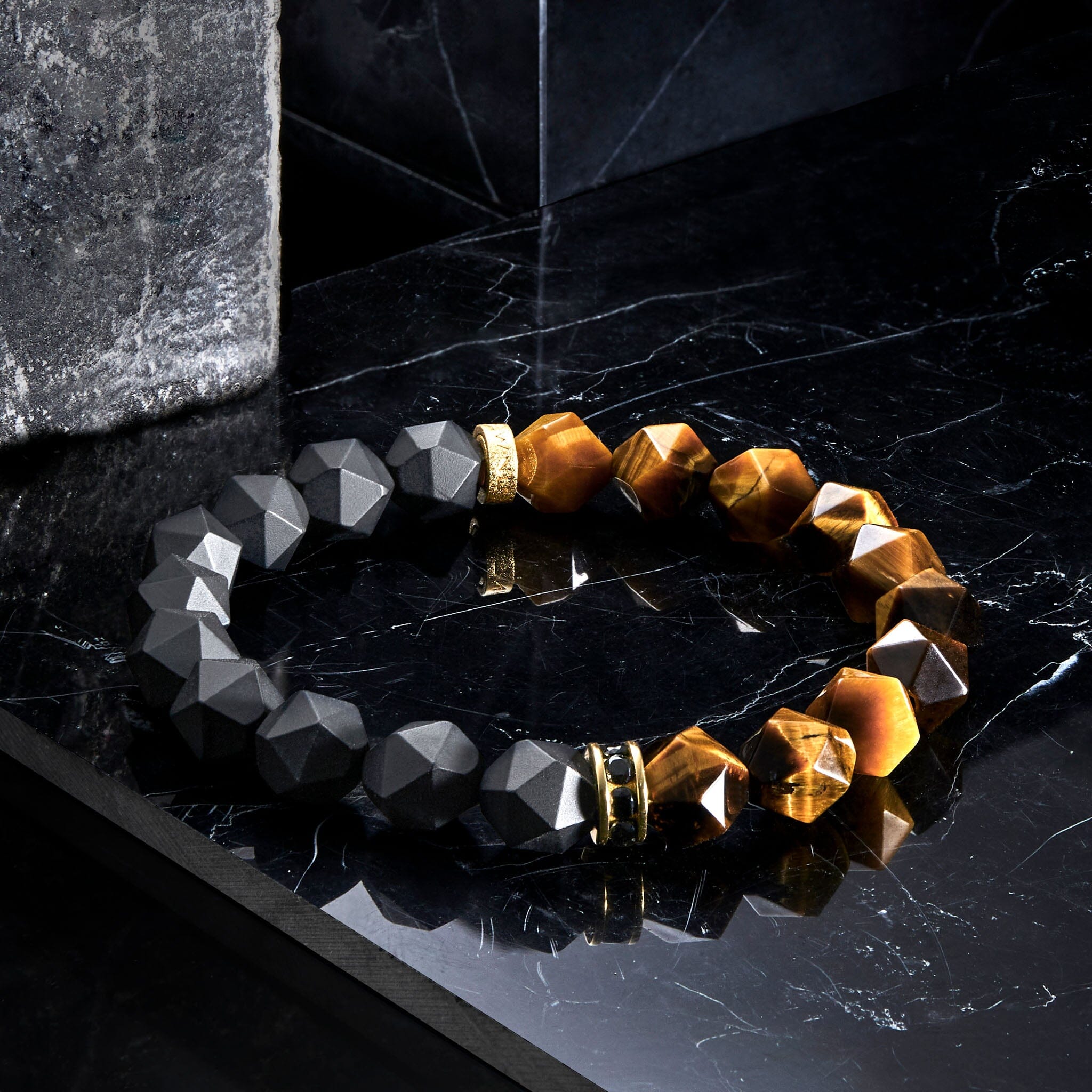 Roaring Tiger Bracelet Onyx & Tiger Eye Bracelets AWNL 