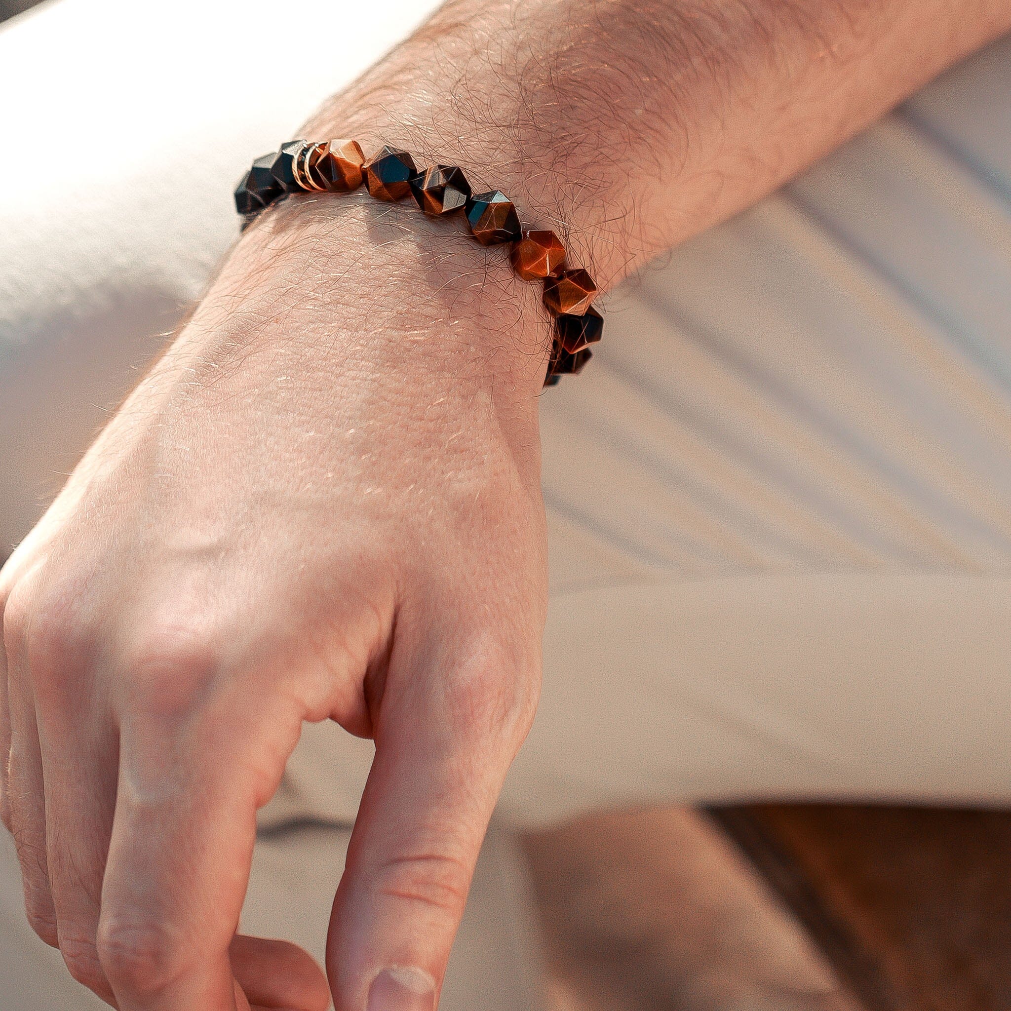 Roaring Tiger Bracelet Onyx & Tiger Eye Bracelets AWNL 