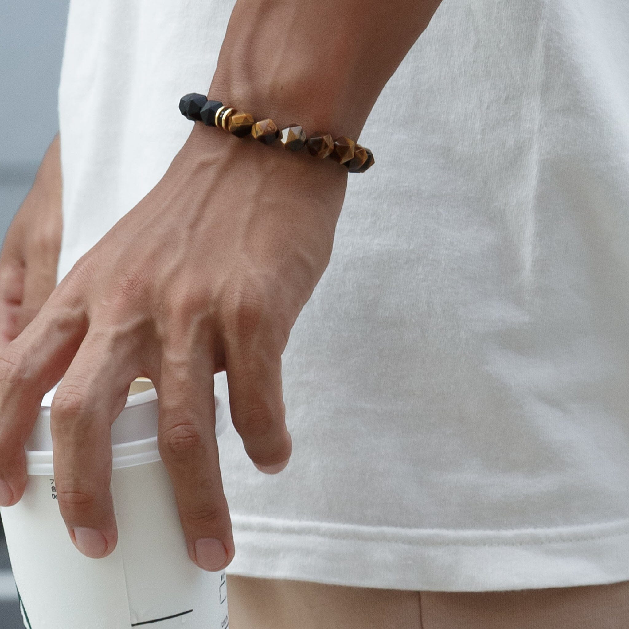 Roaring Tiger Bracelet Onyx & Tiger Eye Bracelets AWNL 