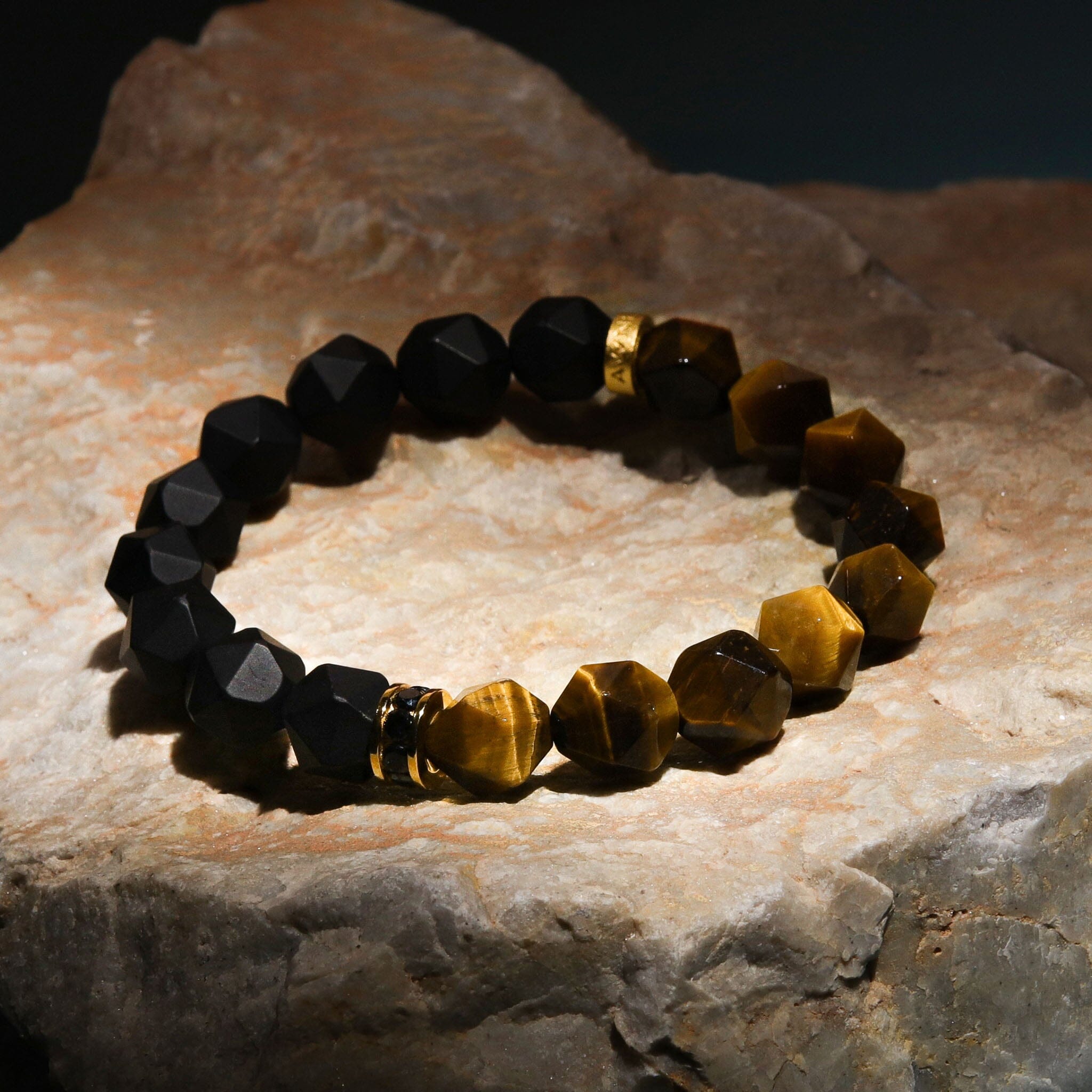 Roaring Tiger Bracelet Onyx & Tiger Eye Bracelets AWNL 