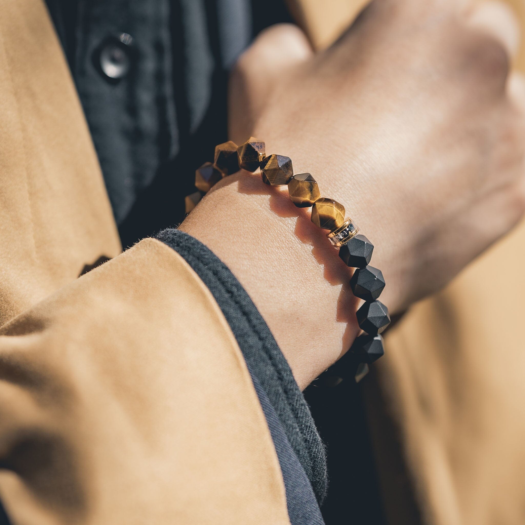 Roaring Tiger Bracelet Onyx & Tiger Eye Bracelets AWNL 