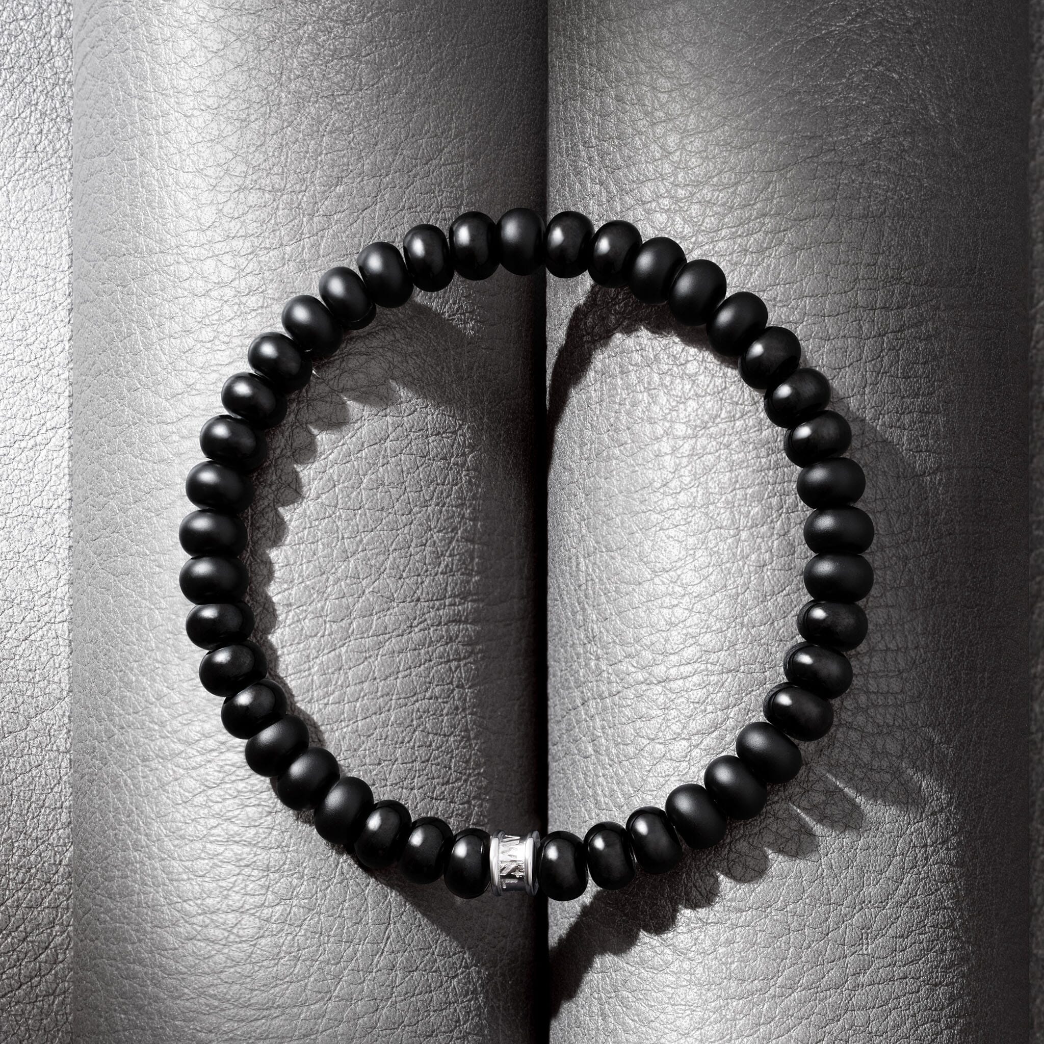 Rune Rondelle Bracelet Onyx Bracelets AWNL 
