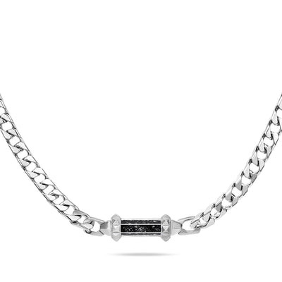 Continuum Curb Necklace Black Rutilated Quartz
