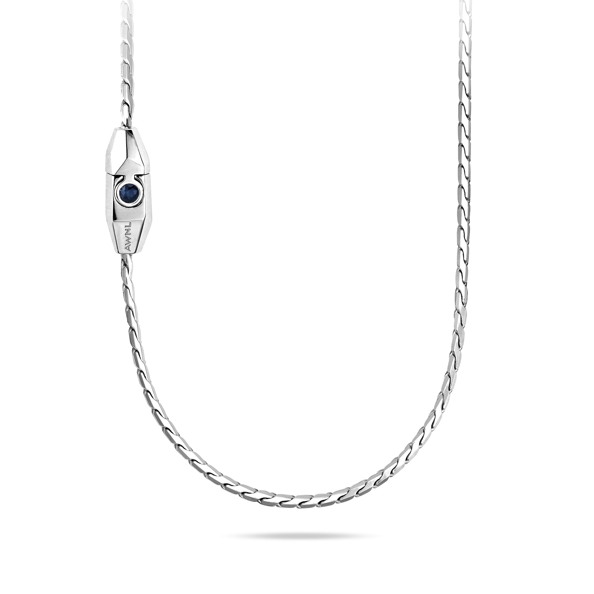 Sapphire Clasp Chain Necklace Chains AWNL 53cm 