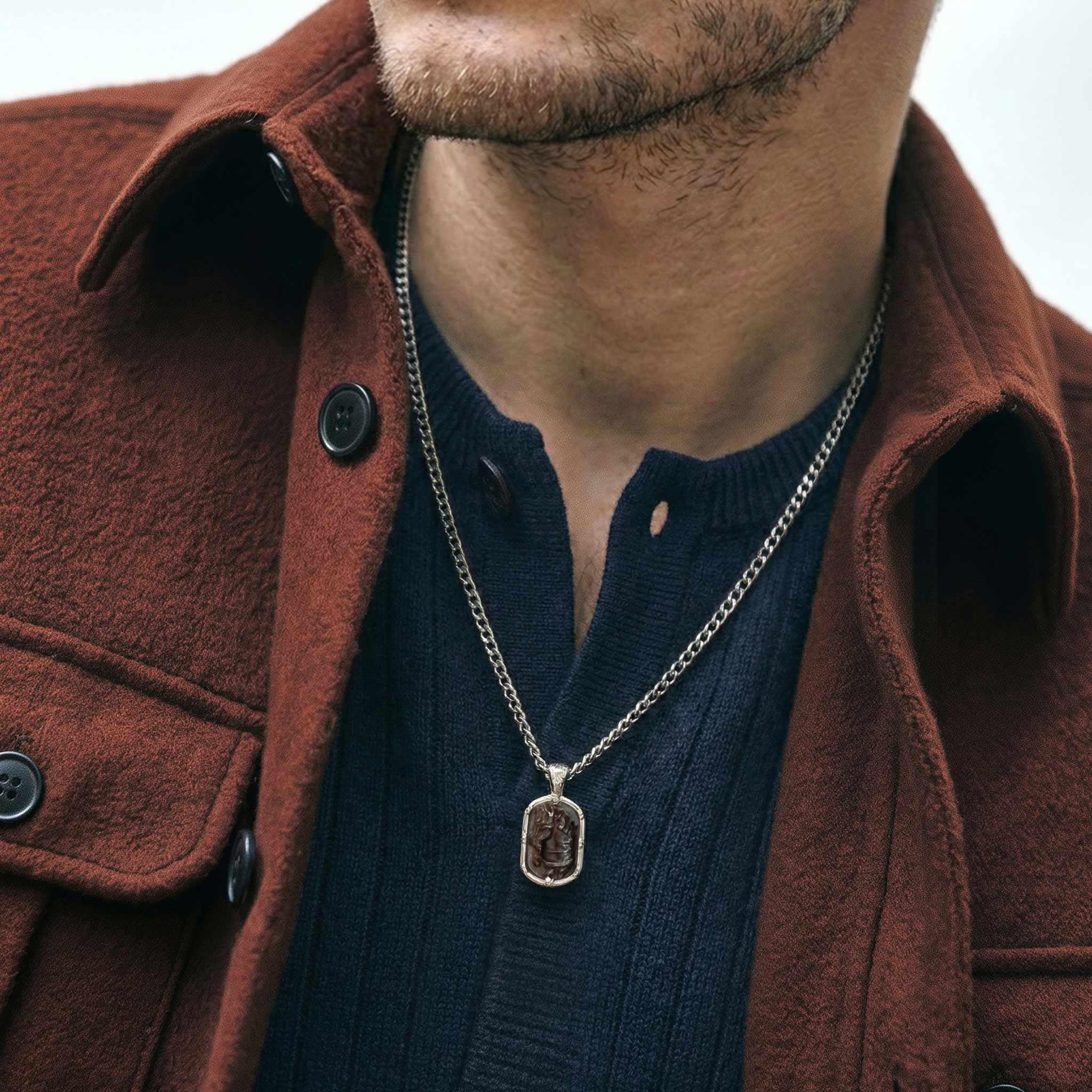 Sleipnir Tag Necklace Tiger Iron Necklaces AWNL 