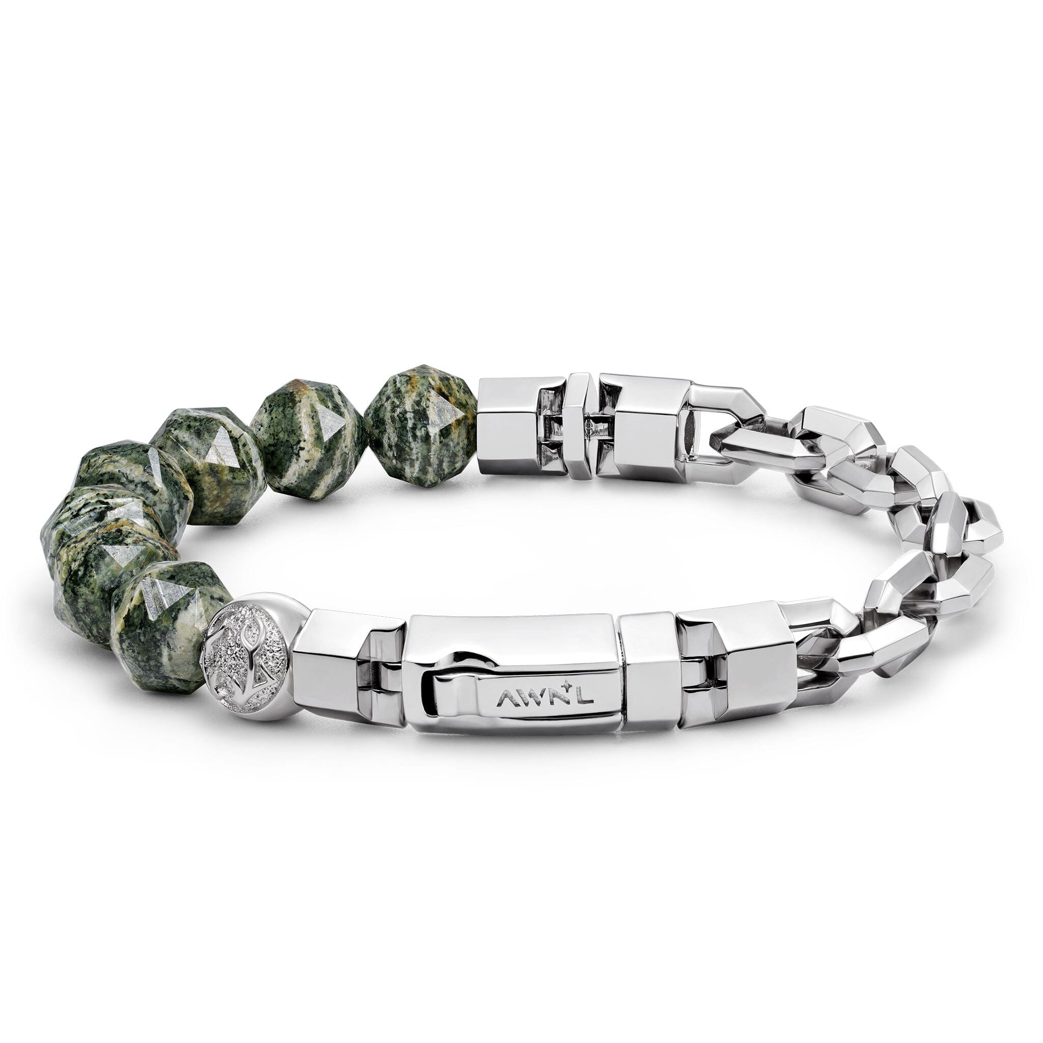 Square Link Bracelet Banded Jasper Bracelets AWNL 