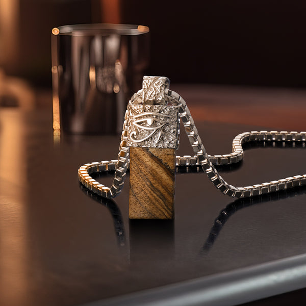 Eye of Horus Picture Jasper Necklace