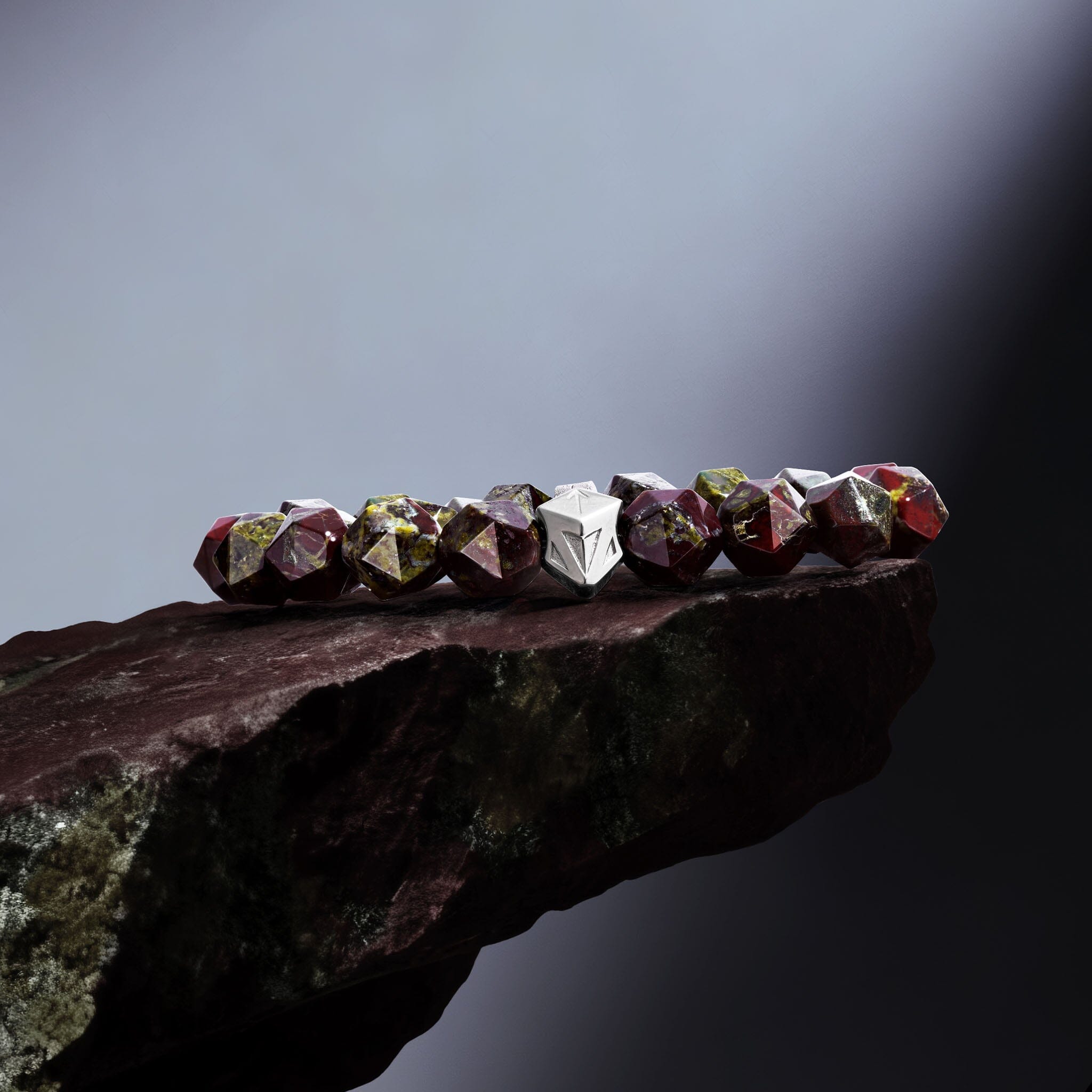 Dragon Blood Jasper Warrior Rune Bracelet for Men | AWNL Stockholm