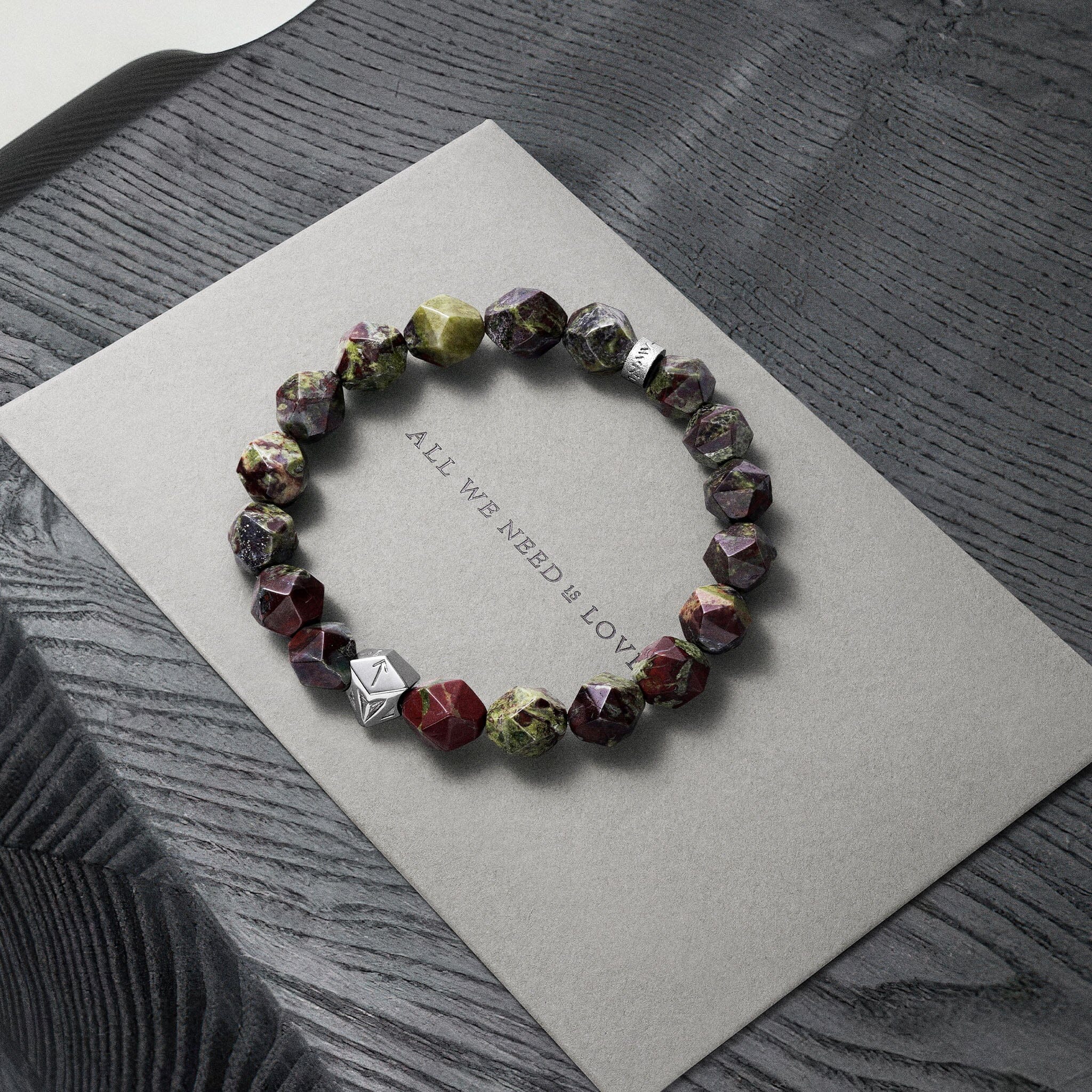 Tiwaz Algiz Bracelet Dragon Blood Jasper Bracelets AWNL 