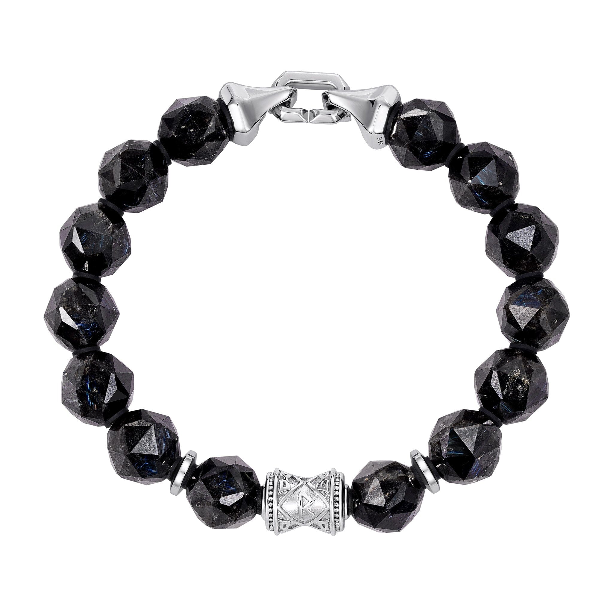 Wealth Rune-Engraved Nuummite Quick Release Bracelet Bracelets AWNL 