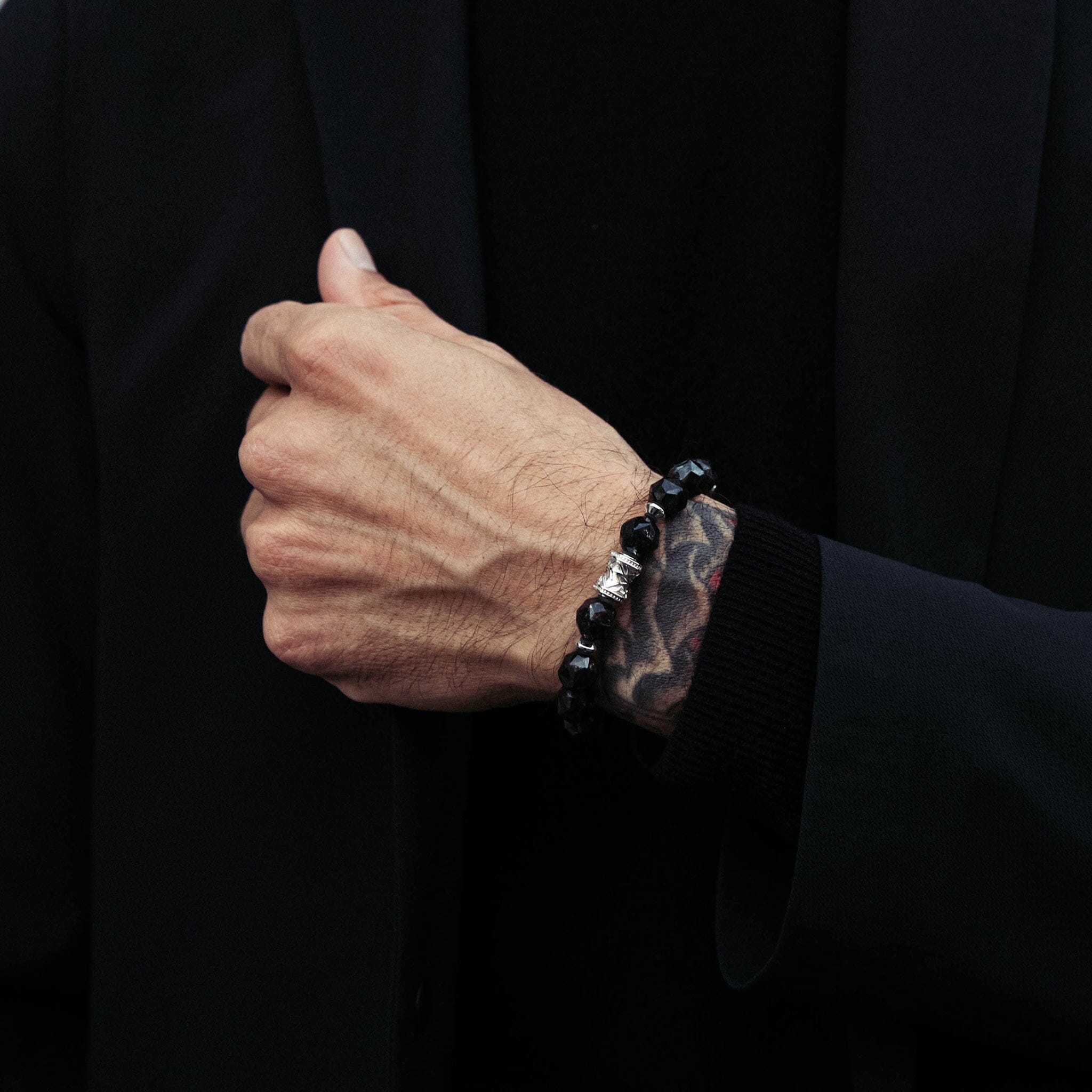 Wealth Rune-Engraved Nuummite Quick Release Bracelet Bracelets AWNL 