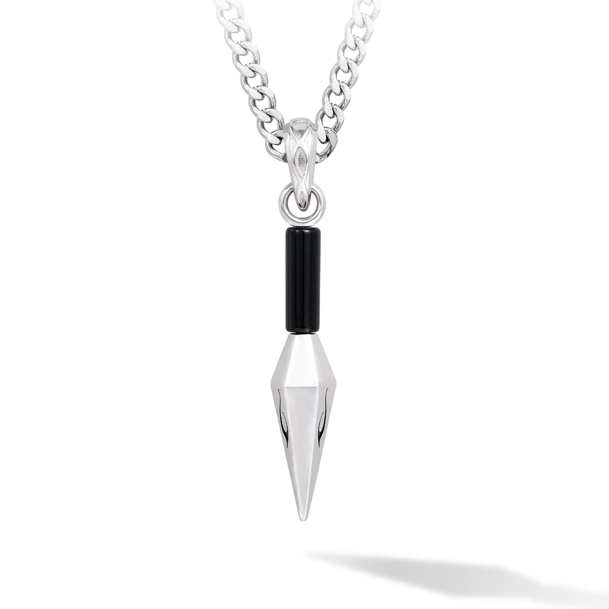 Wisdom Sword Onyx Necklace Necklaces AWNL Stainless Set 55cm 