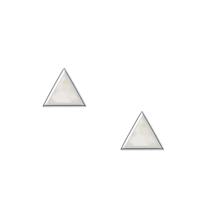 Couple's Triangle Silver Studs Earrings AWNL Jewelry