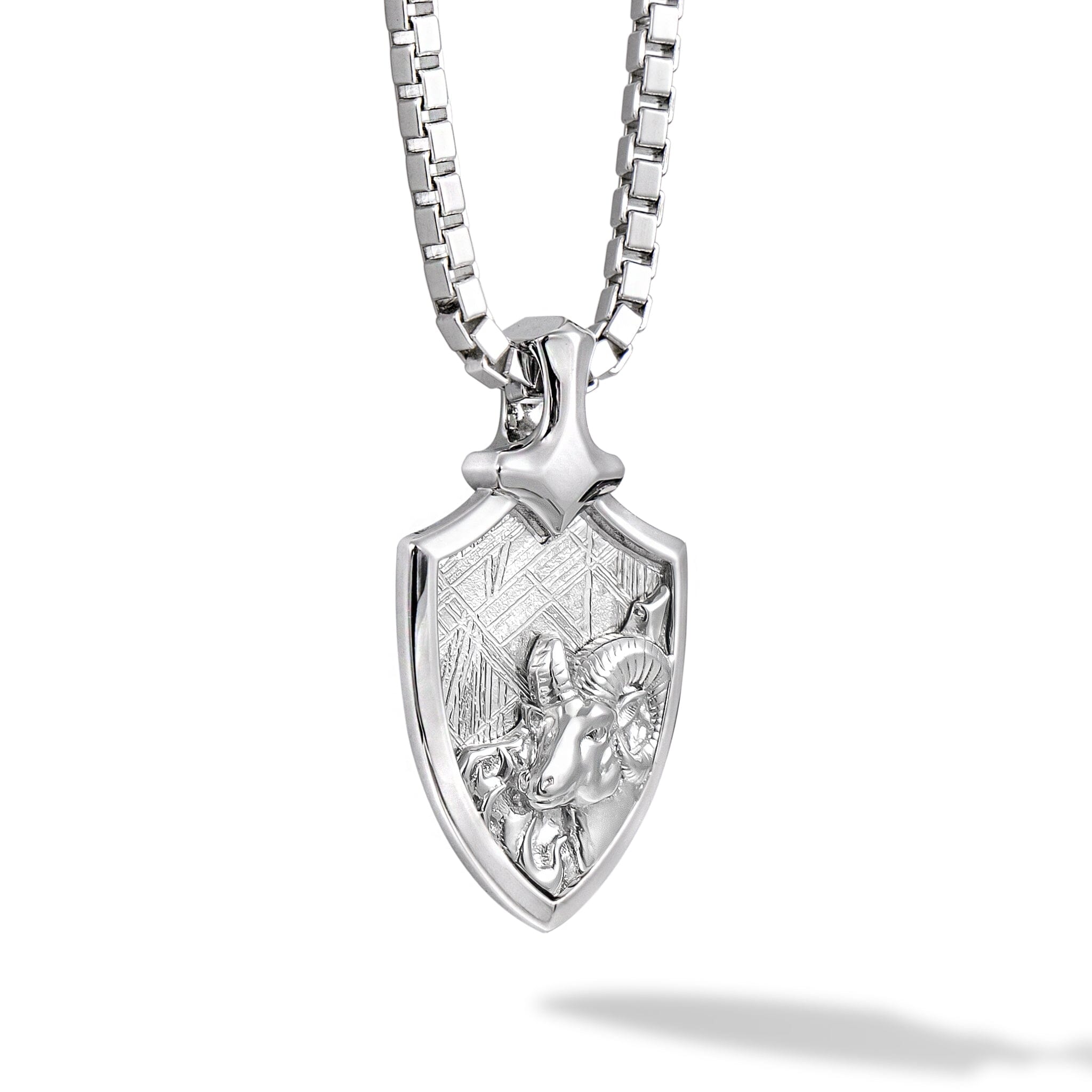 Men's Aries Zodiac Meteorite Pendant Necklace Necklaces AWNL Jewelry